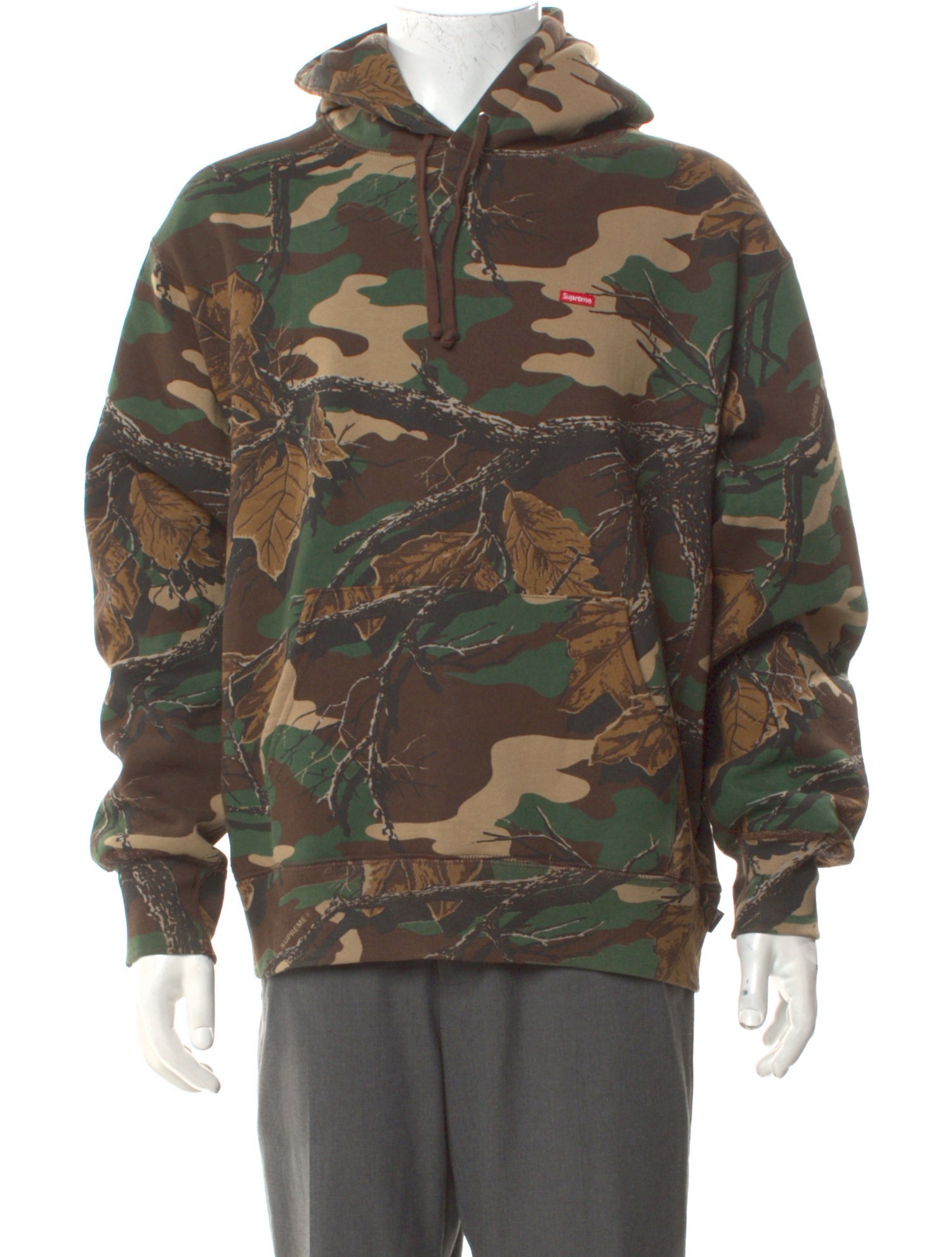 Supreme Camouflage Print Mock Neck Hoodie