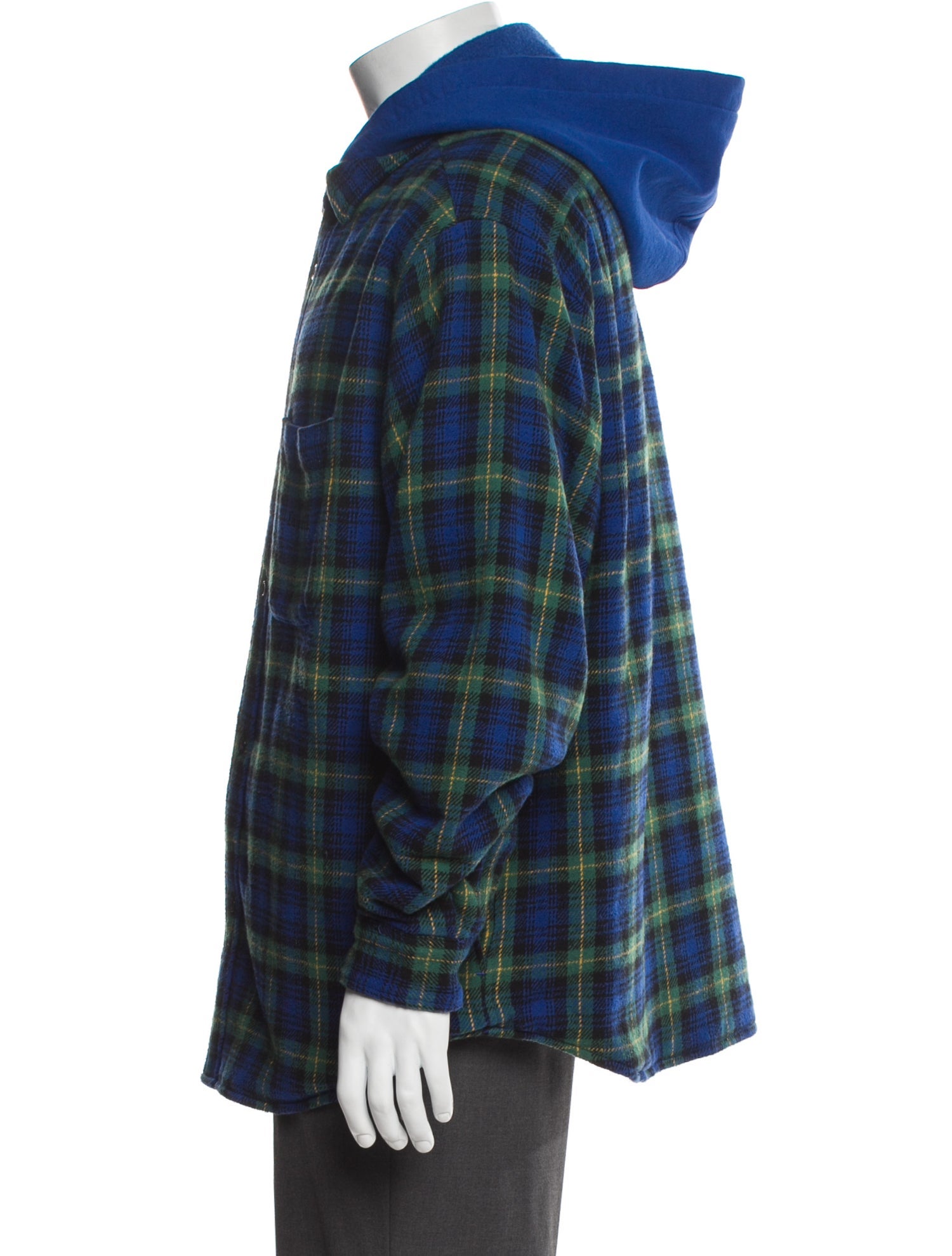 Supreme 2023 Tartan Flannel Hooded Shirt