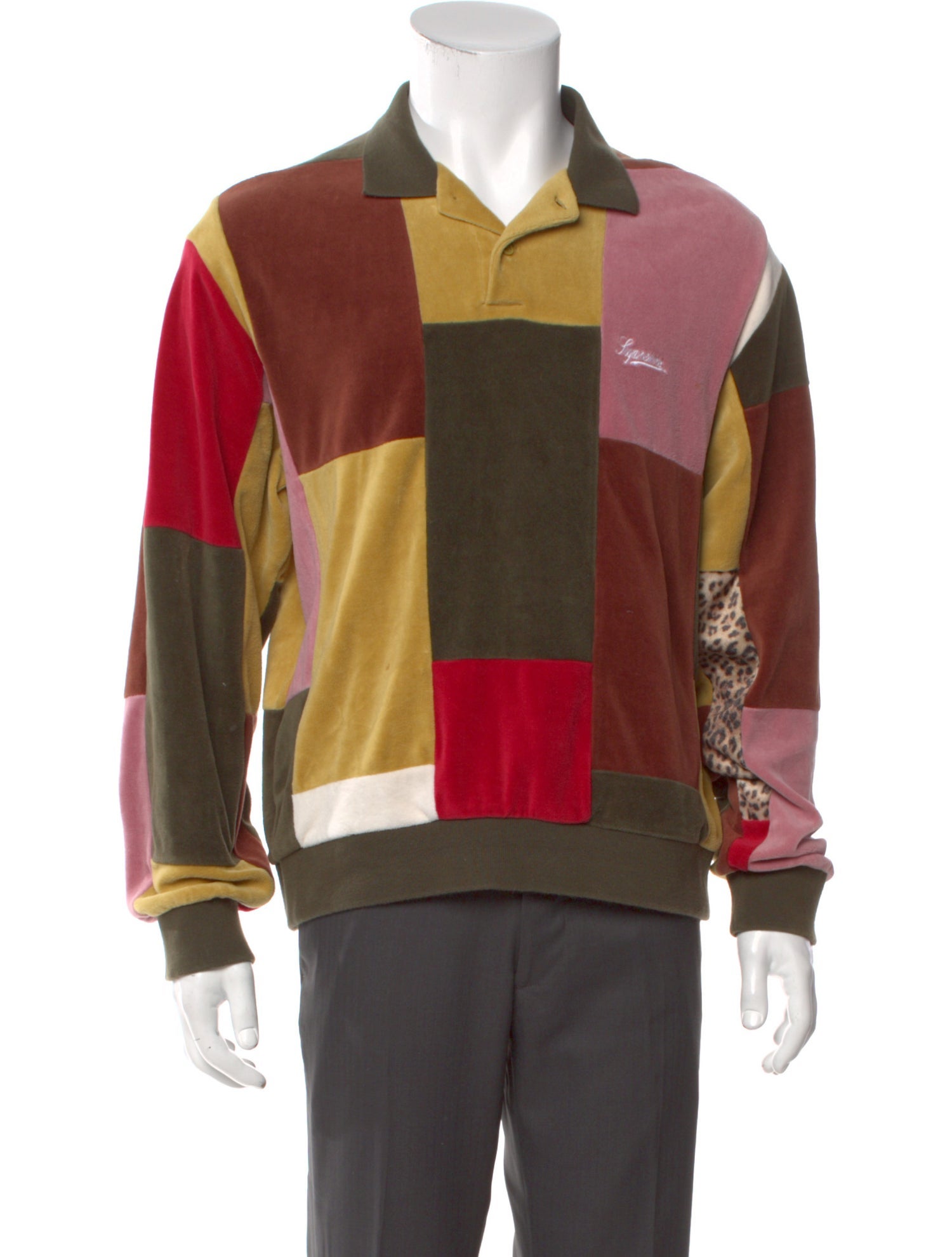 Supreme Colorblock Pattern Collar Polo Shirt