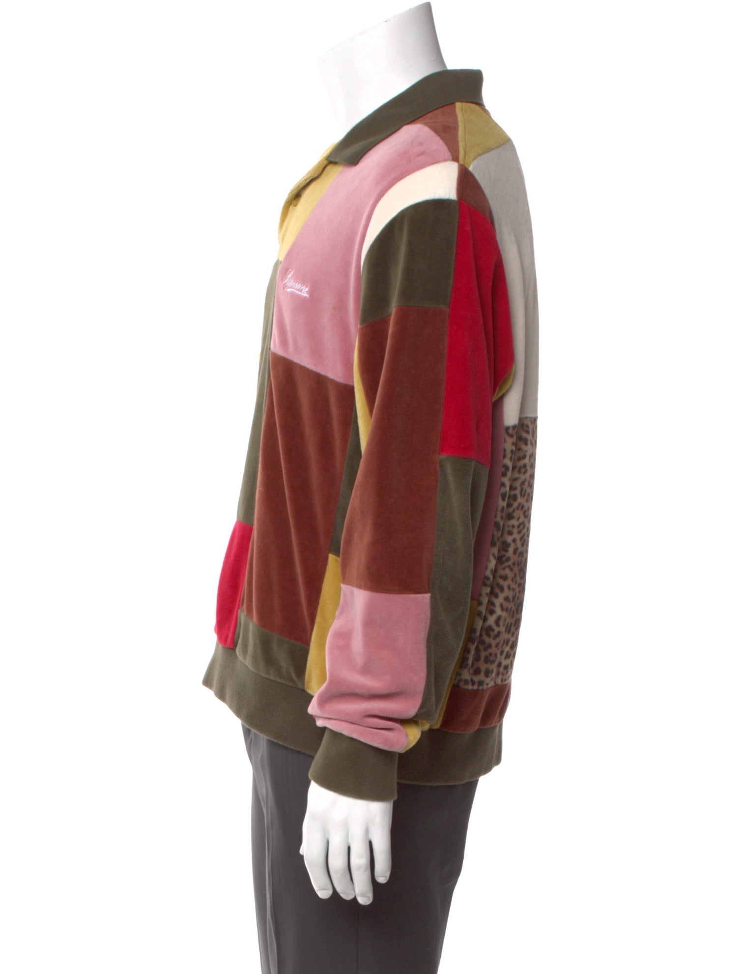 Supreme Colorblock Pattern Collar Polo Shirt