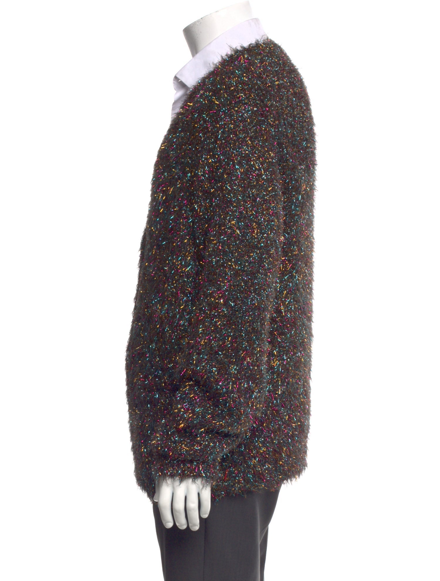 Supreme Tweed Pattern V-Neck Cardigan