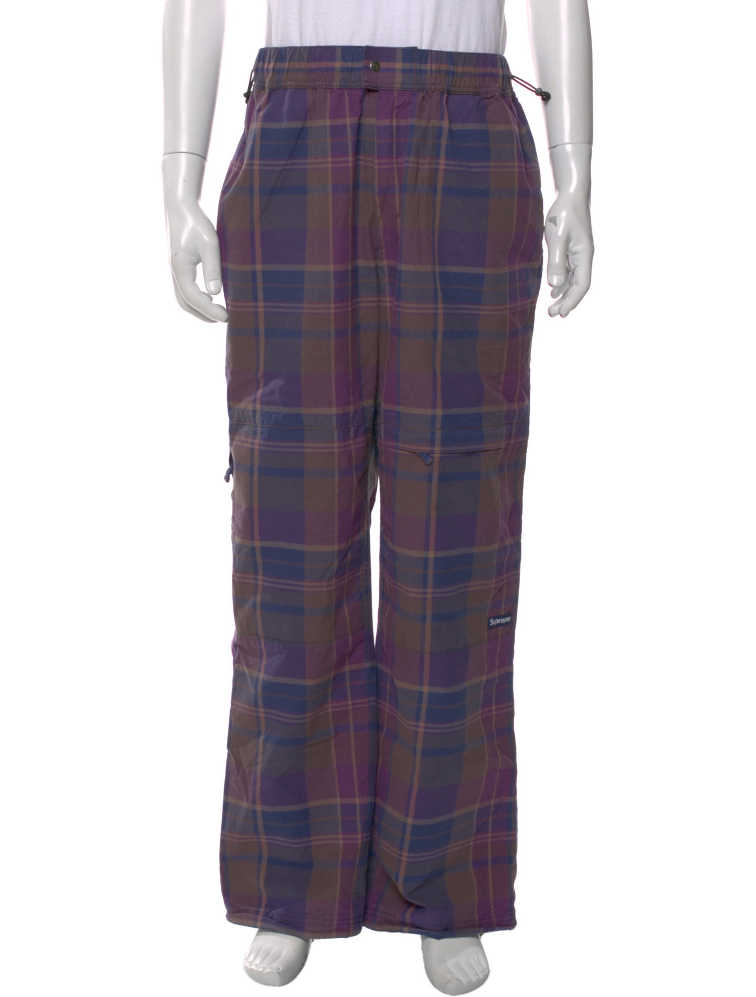 Supreme Plaid Print Joggers