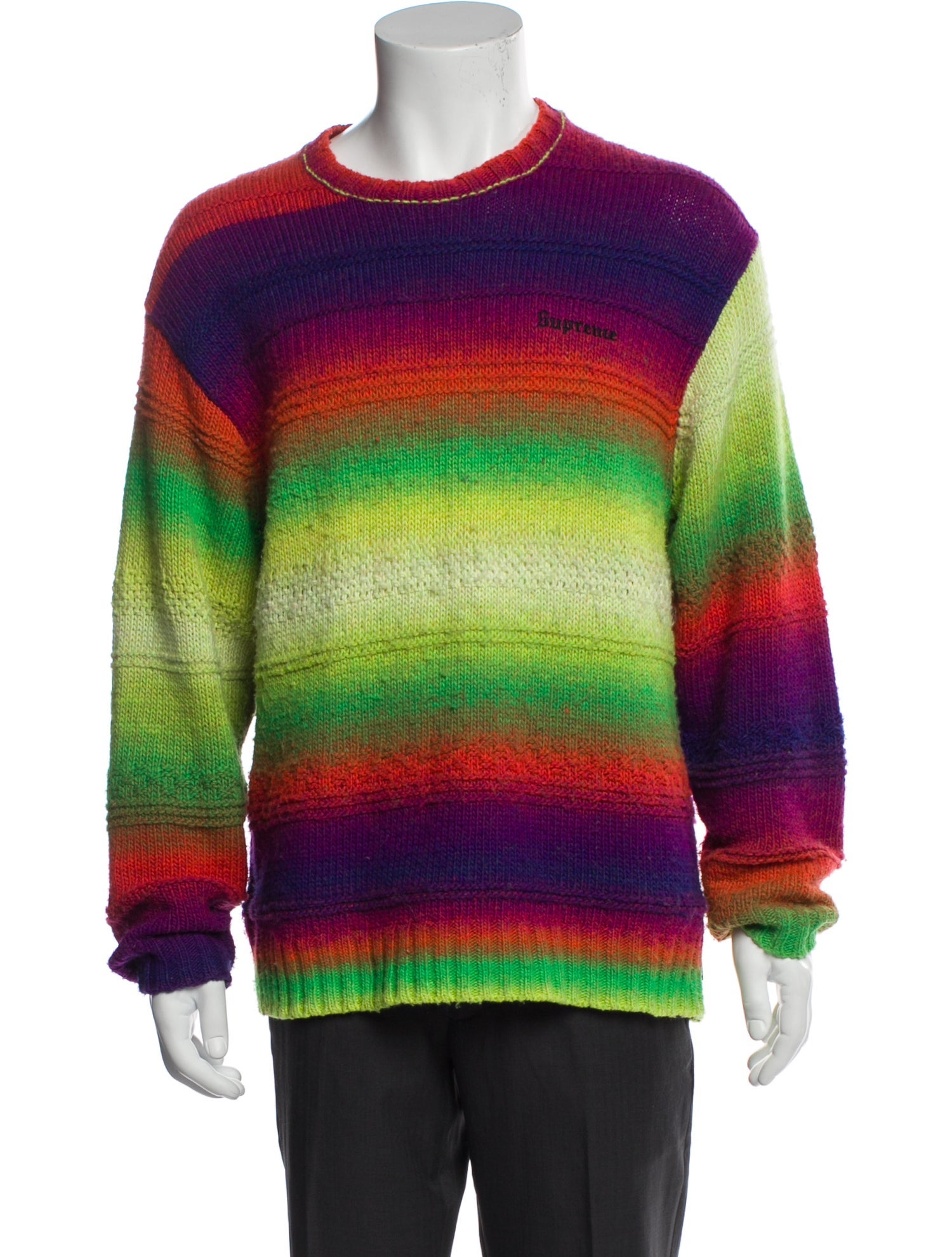 Supreme Striped Crew Neck Pullover