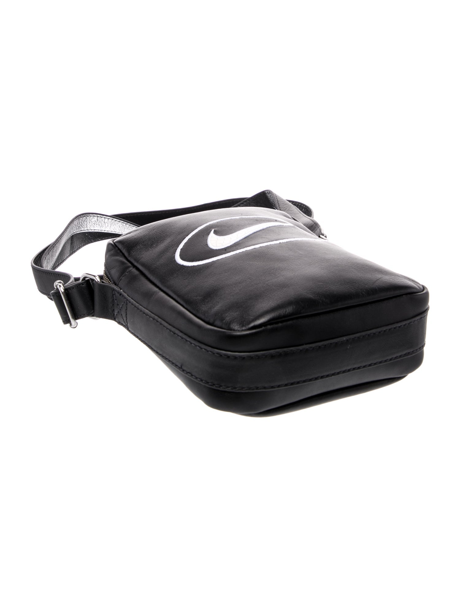 Supreme x Nike Leather Leather Shoulder Bag 2025 w/ Tags - Black