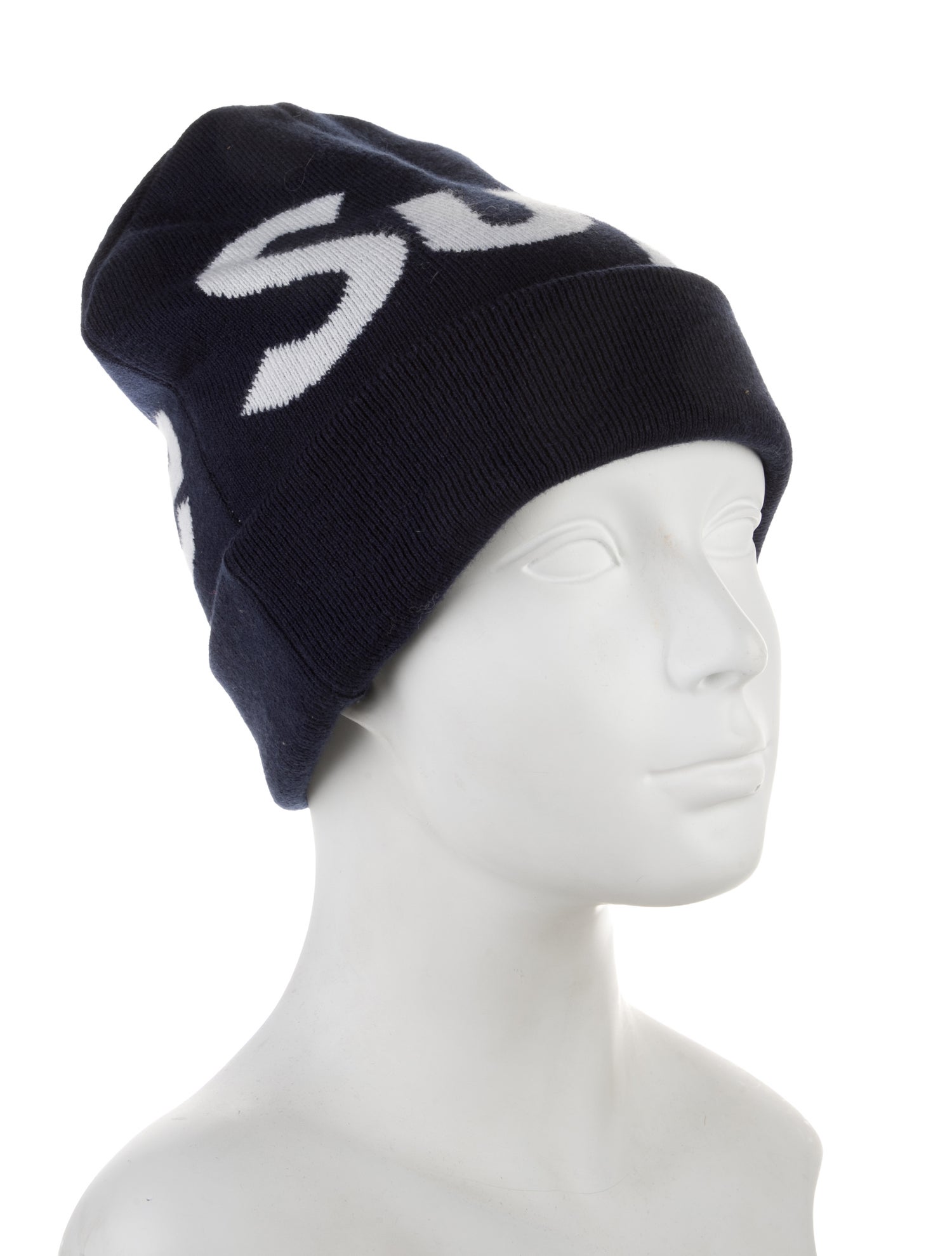 Supreme Big Logo Beanie Navy One Size