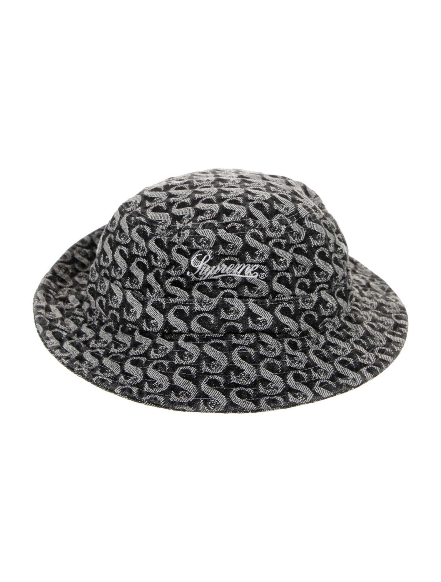 Supreme Monogram Denim Crusher Bucket Hat