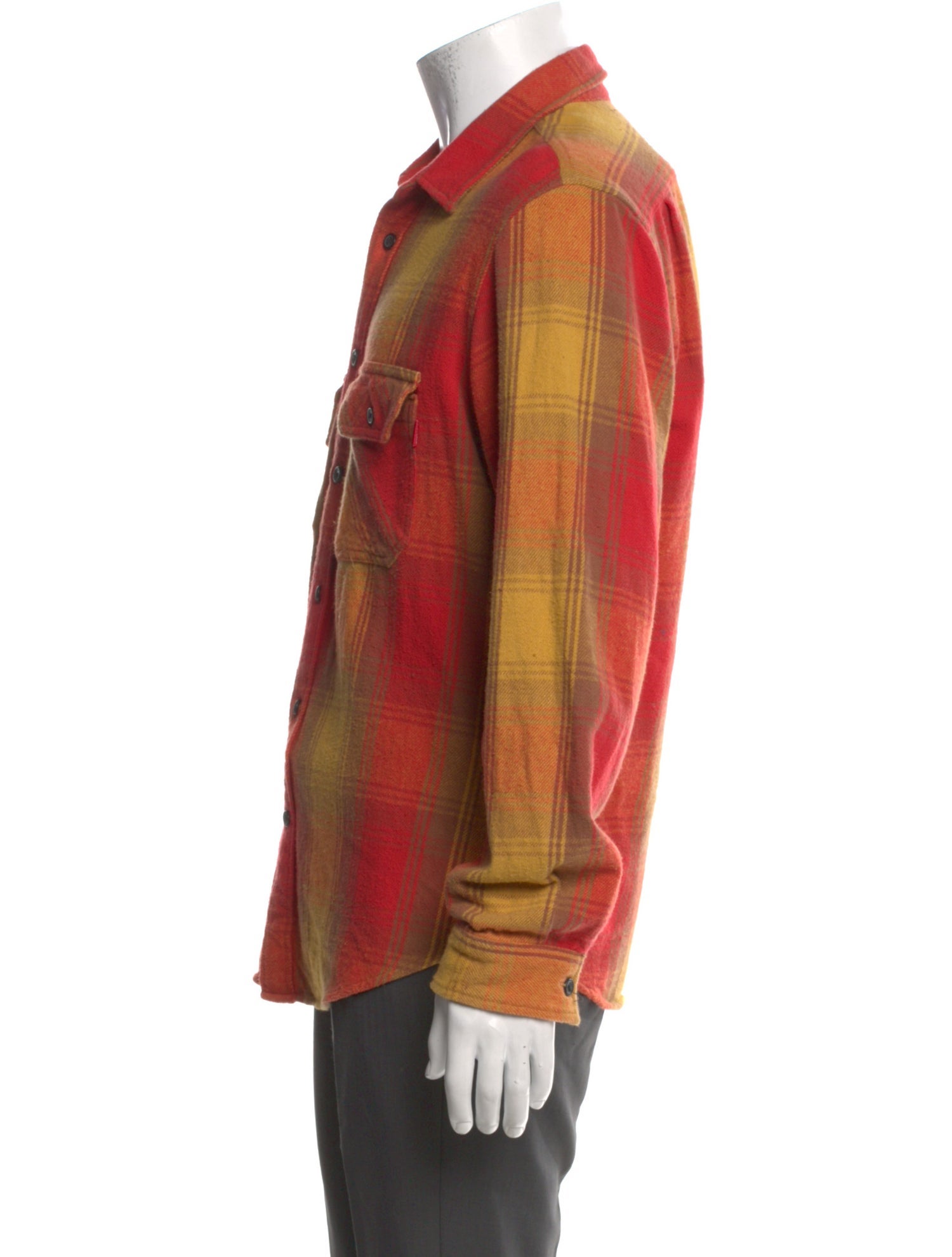 Supreme Plaid Print Collar Polo Sweater