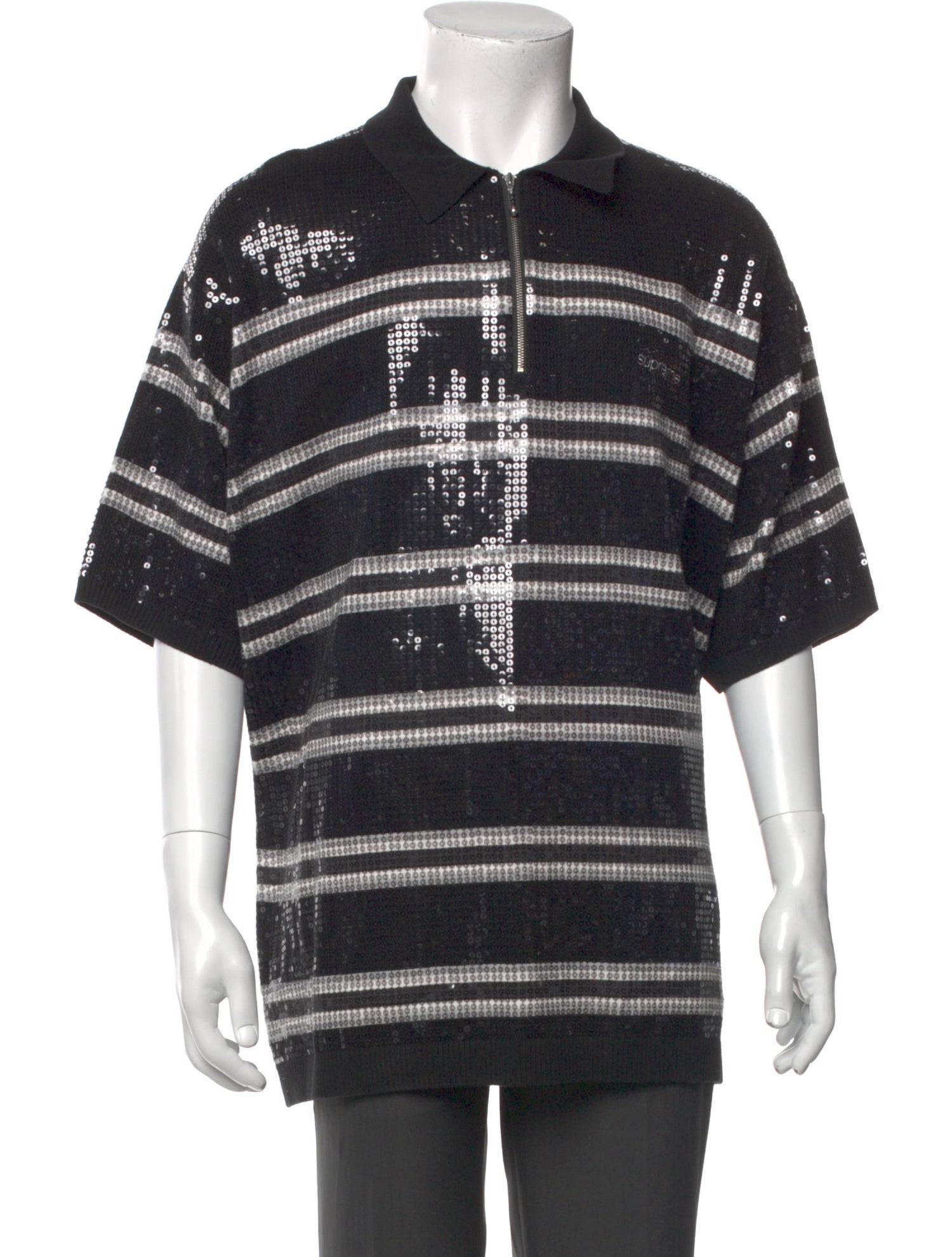 Supreme Striped V-Neck Polo Shirt