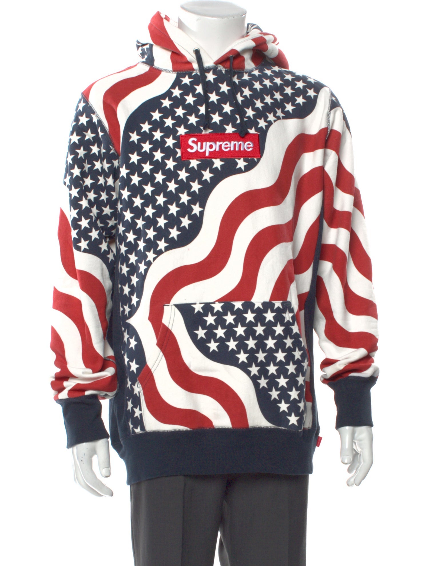 Supreme 2013 American Flag Box Logo Hoodie