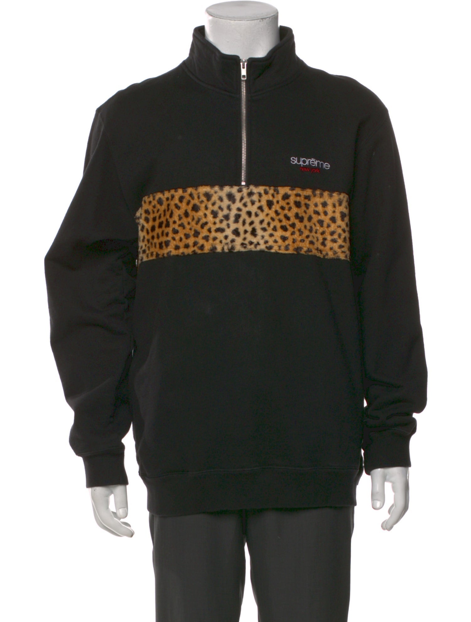Supreme Graphic Print Mock Neck Cardigan