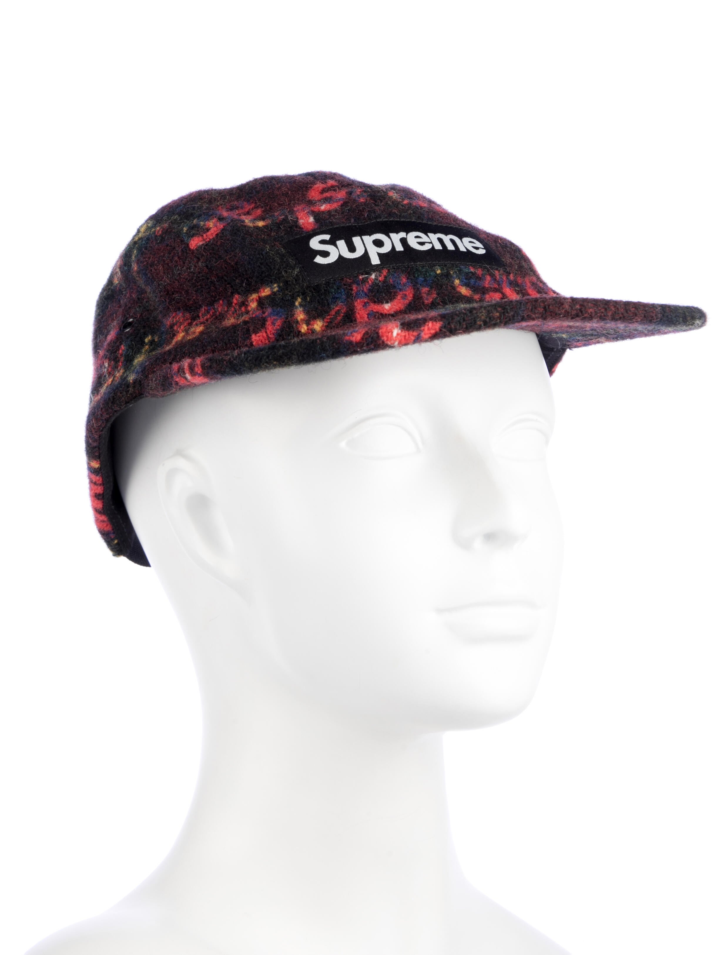 Supreme Harris Tweed Camp Cap - Red Hats, Accessories - WSPME88685
