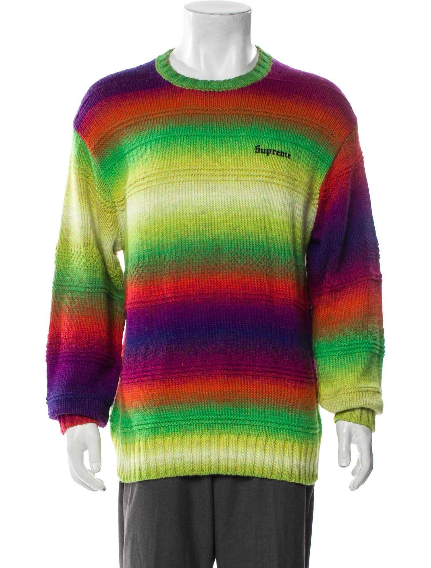 Supreme Striped Crew Neck Pullover