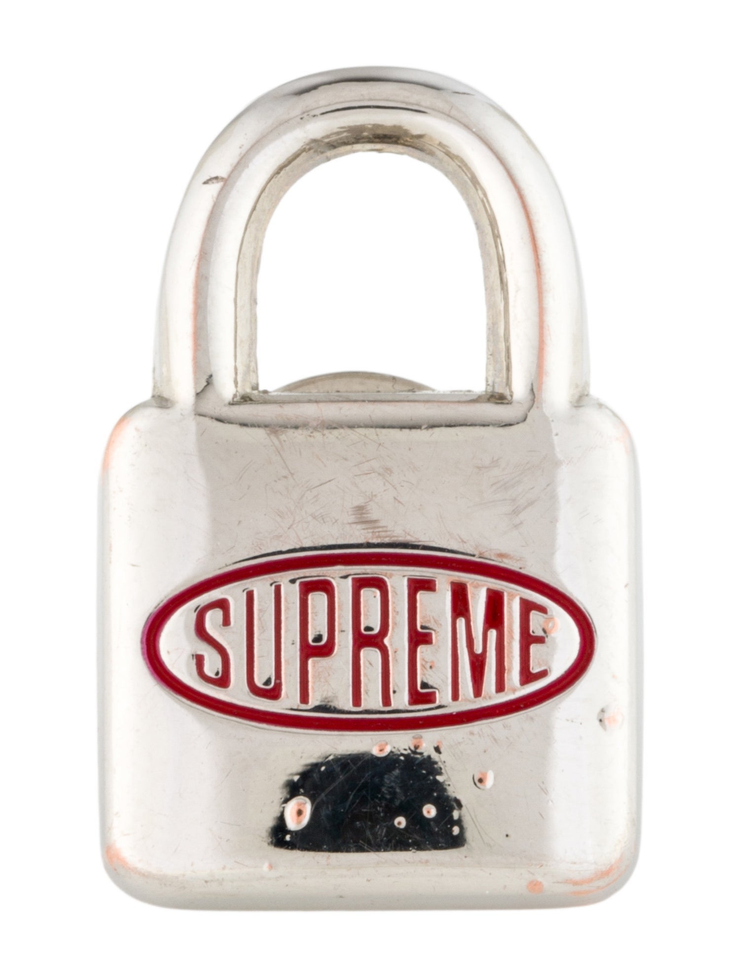 Supreme Enamel Lock Lapel Pin
