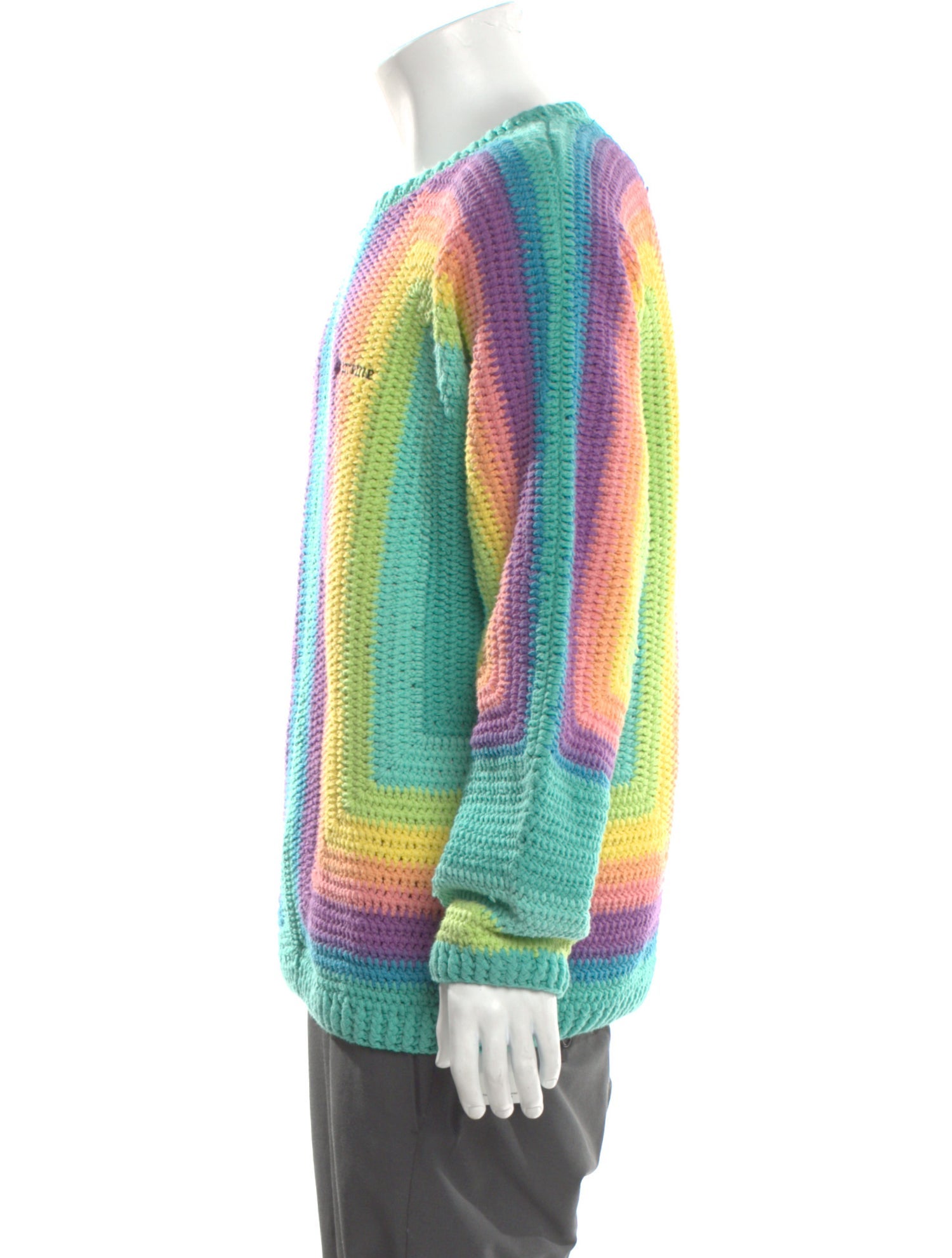 Supreme Striped Crew Neck Cardigan