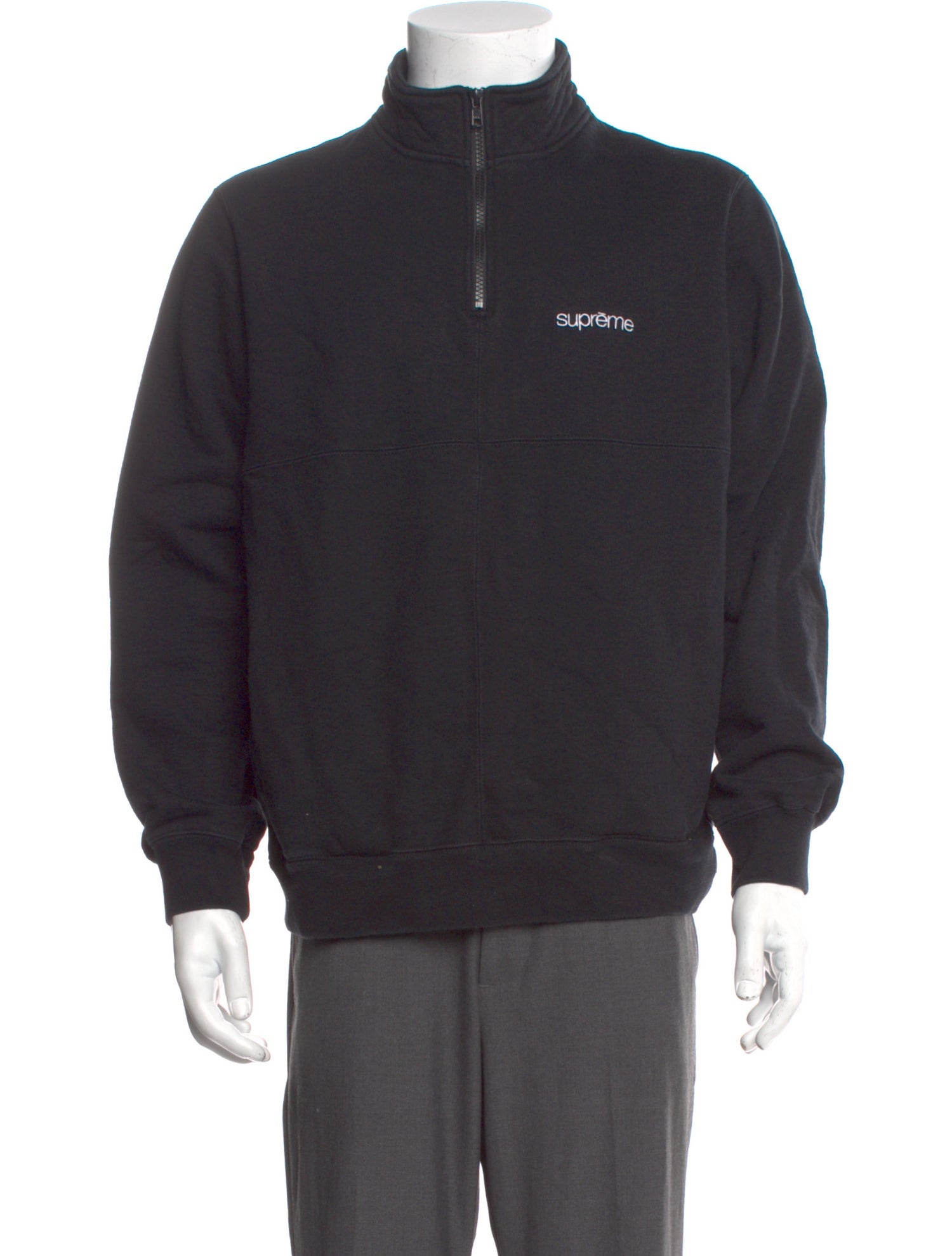 Supreme Graphic Print Mock Neck Pullover