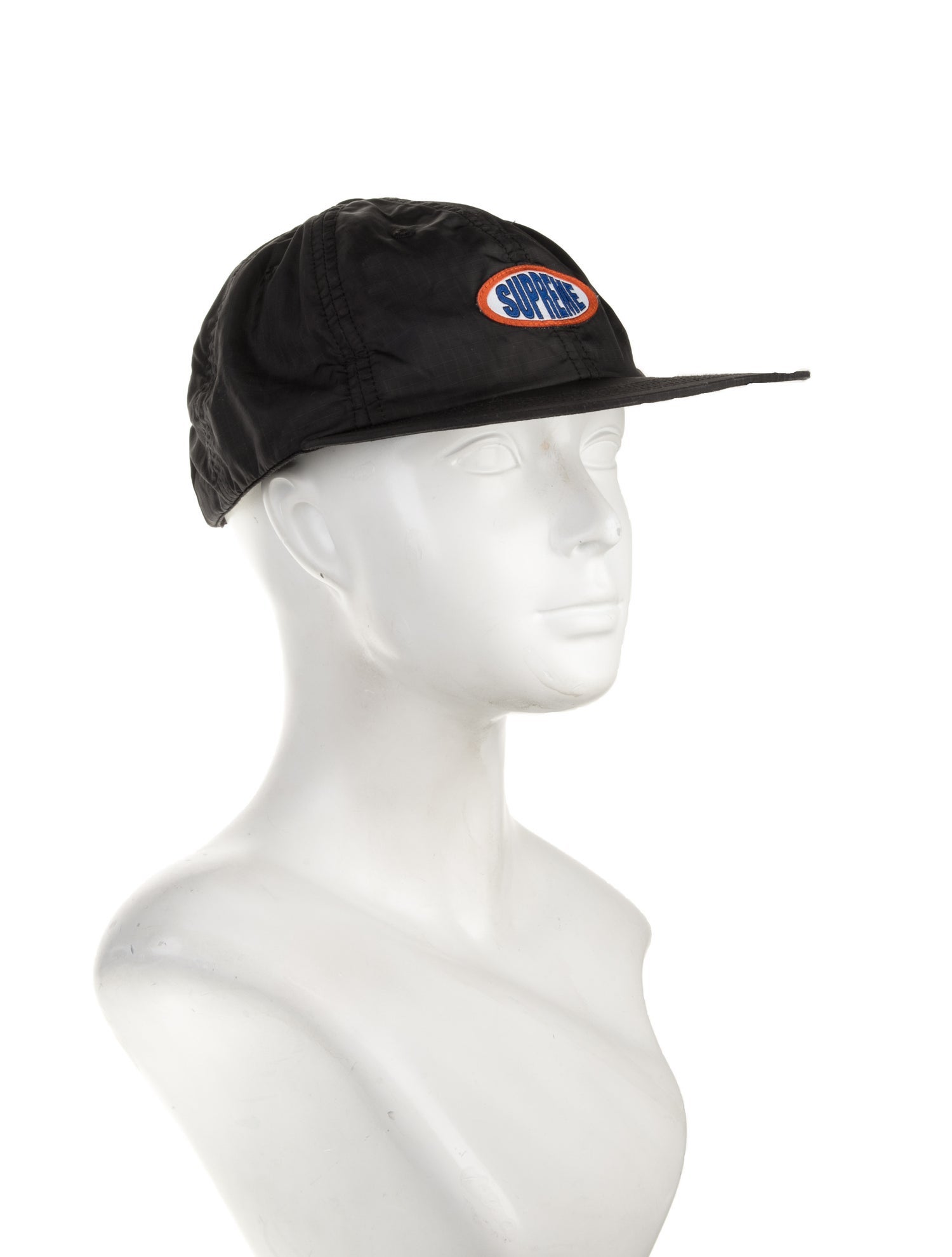 Supreme Oval Label 6-Panel Hat - Black Hats, Accessories