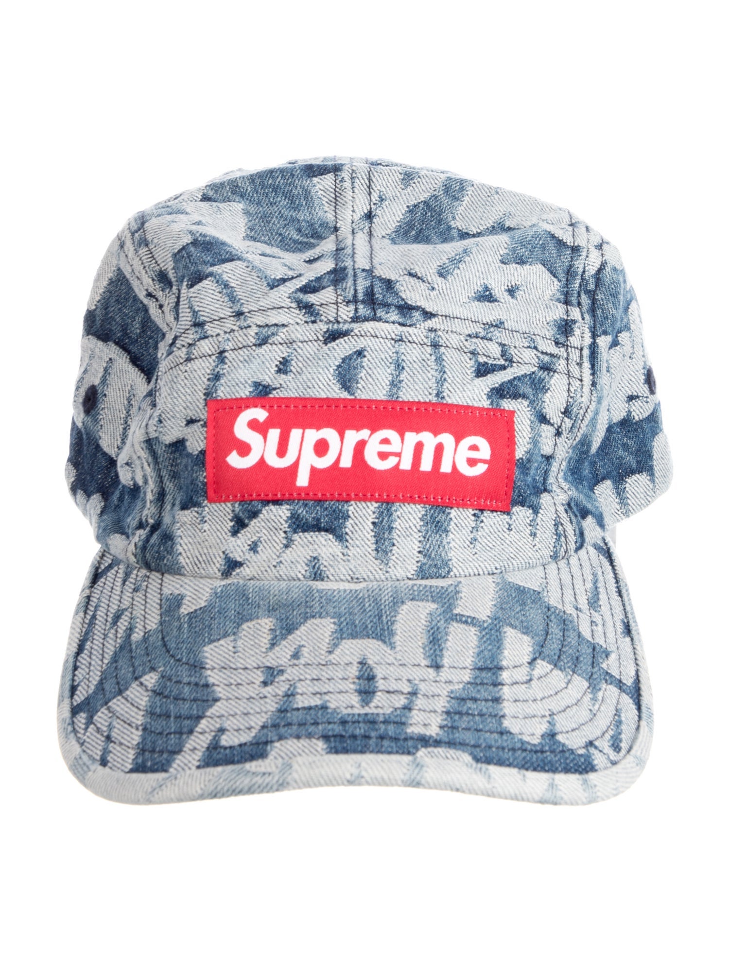 Supreme Fat Tip Jacquard Denim Camp Cap