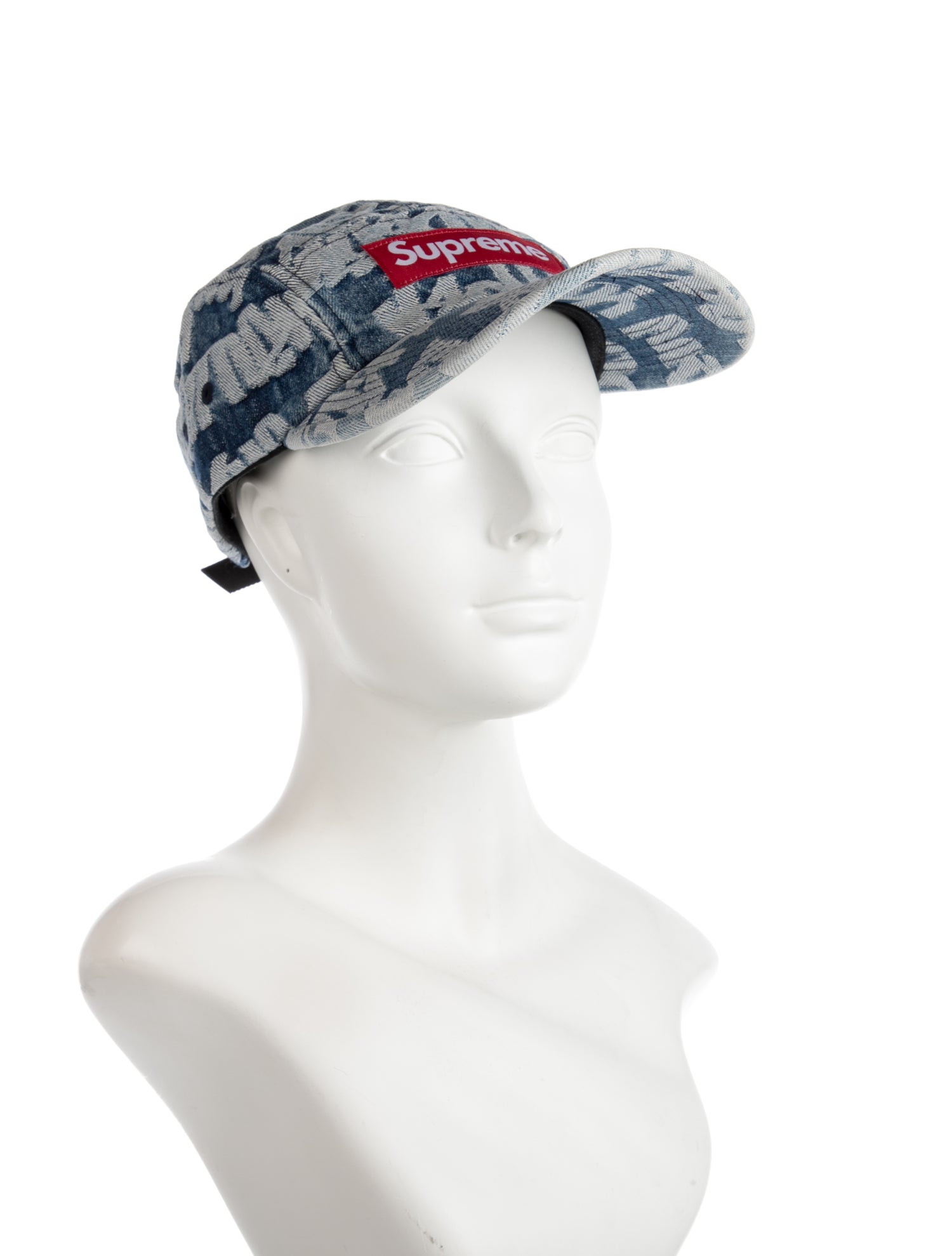Supreme Fat Tip Jacquard Denim Camp Cap