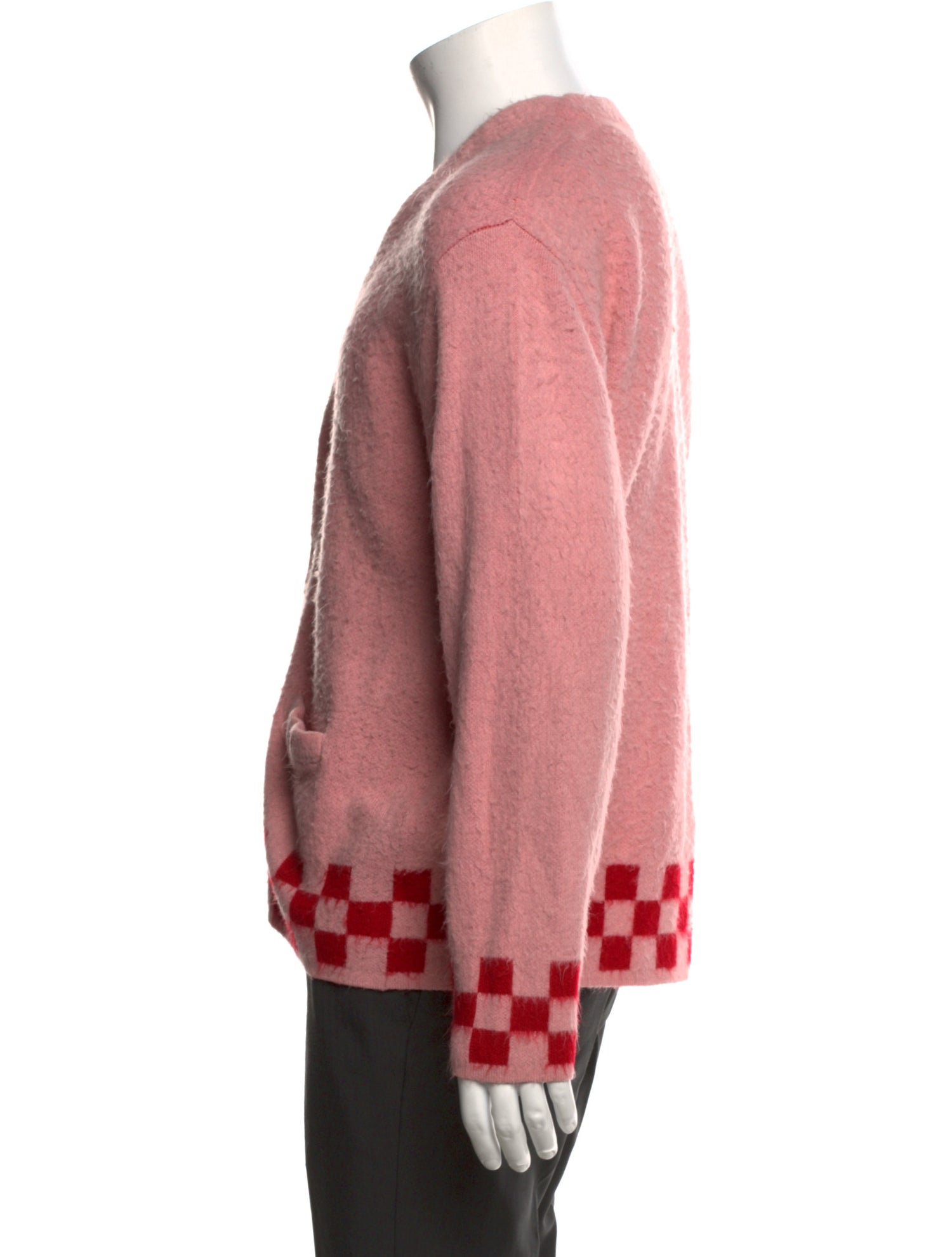 Supreme Colorblock Pattern V-Neck Cardigan
