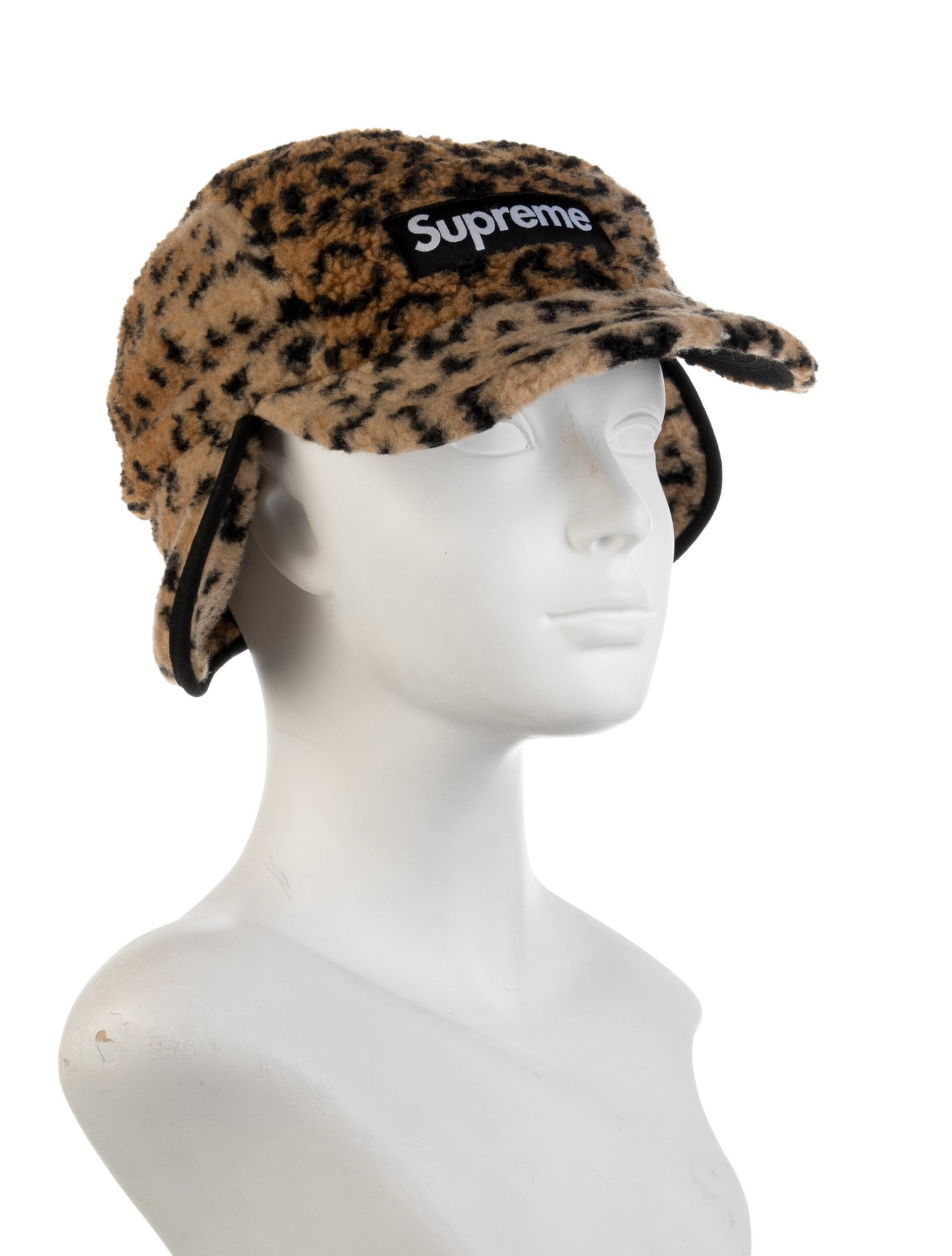 Supreme Leopard Polar Fleece Earflap Camp Cap w/Tags