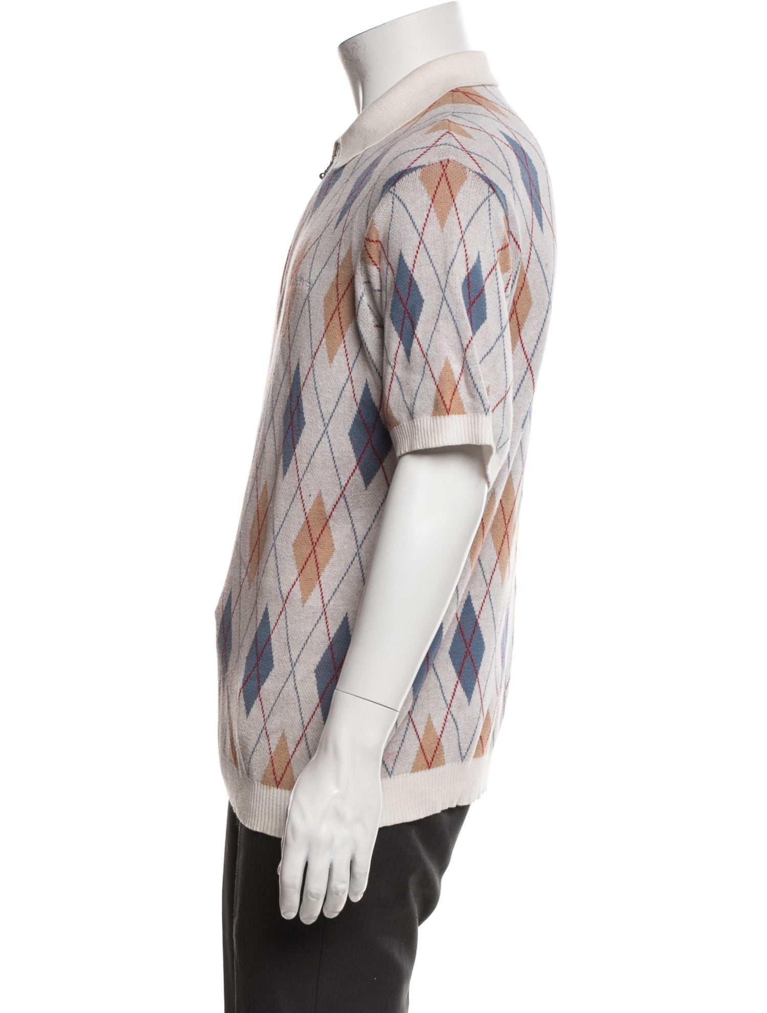 Supreme Patterned Collar Polo Sweater