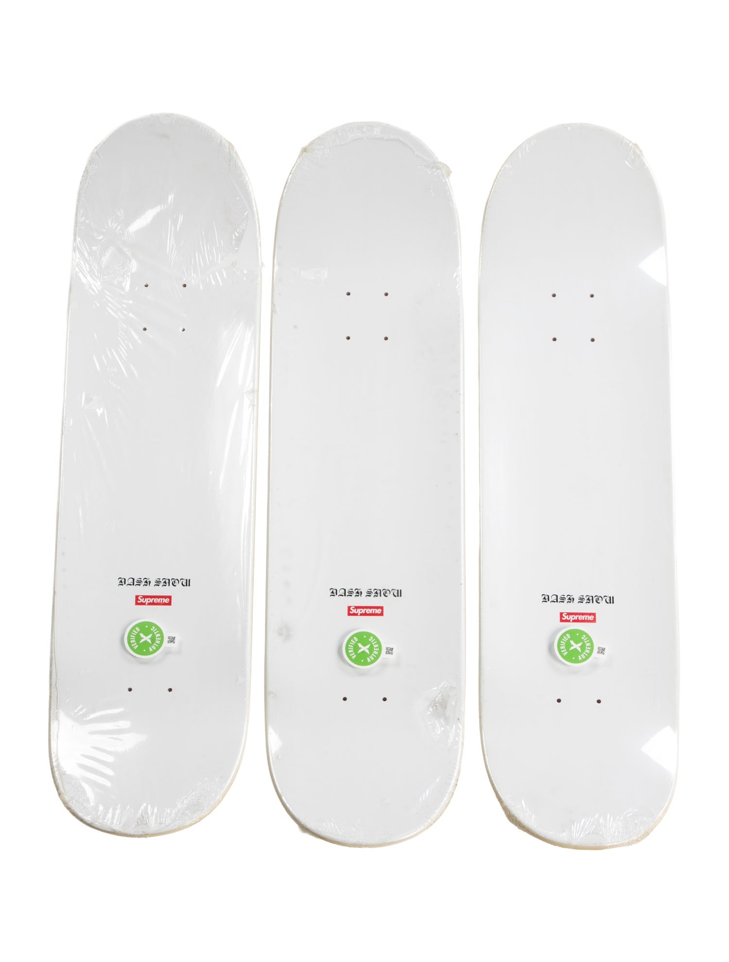 Supreme Set Of 3 Dash Snow Skateboard Decks