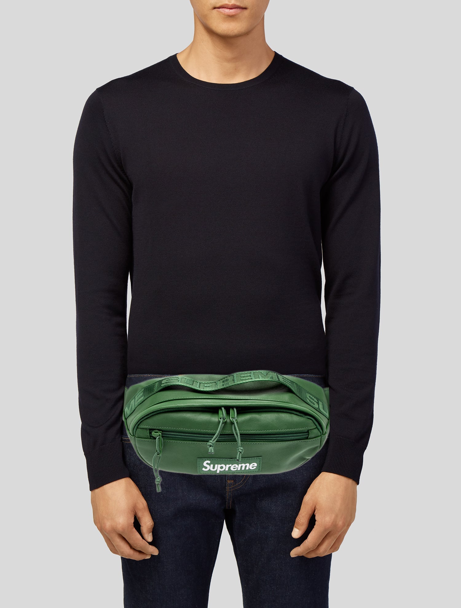 Supreme Fat Tip Jacquard Denim Waist Bag - Blue Waist Bags, Bags
