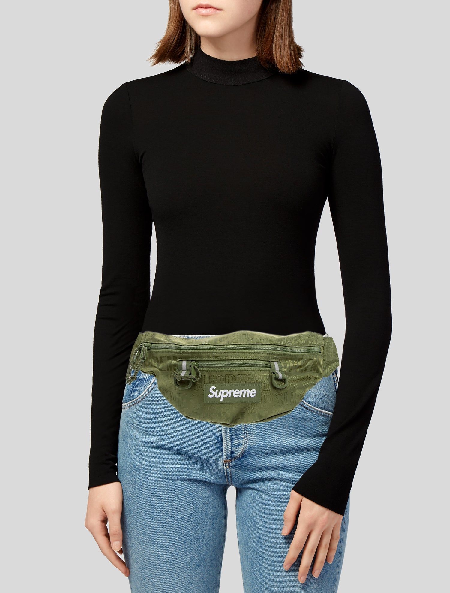 Supreme Fat Tip Jacquard Denim Waist Bag - Blue Waist Bags, Bags