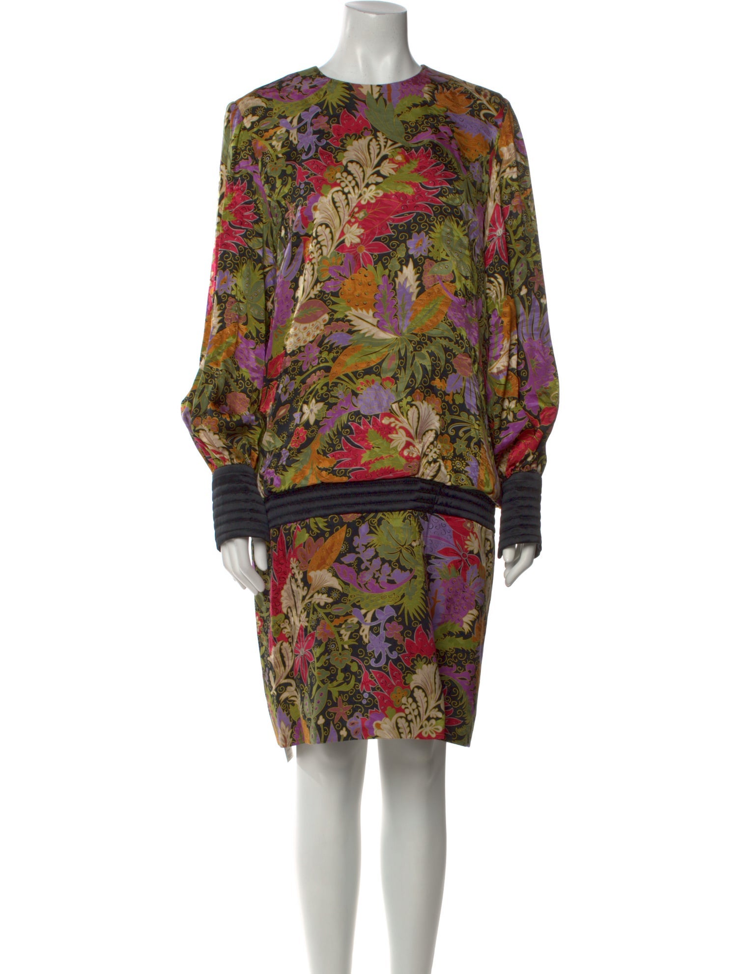 Stanley Platos Martin Ross Silk Knee-Length Dress