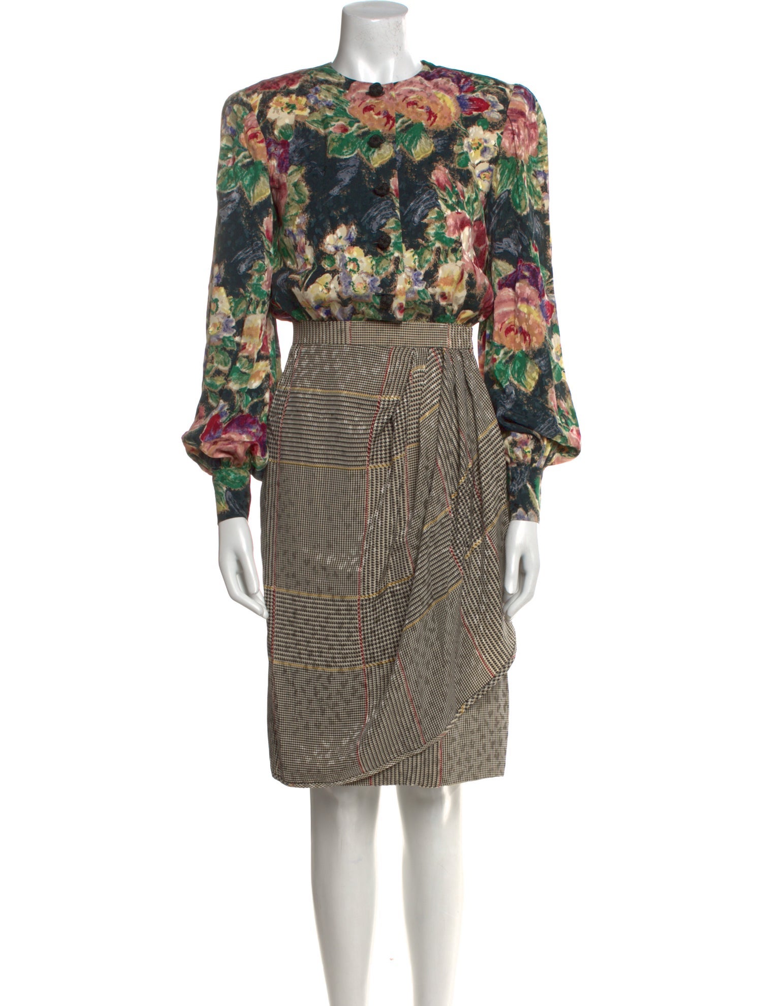 Stanley Platos Martin Ross Silk Midi Length Dress