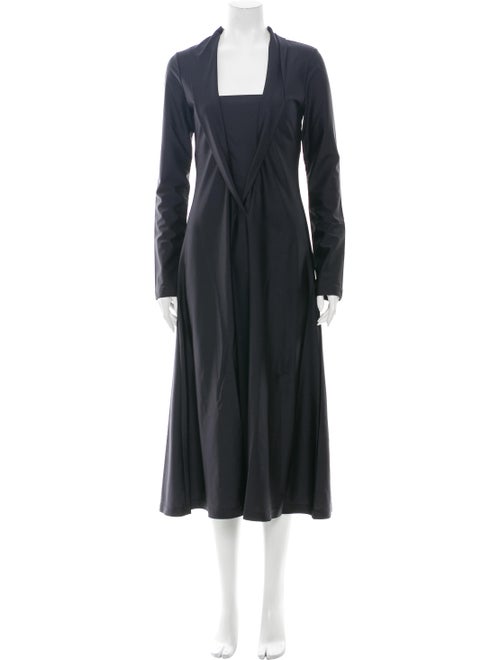 Saks Potts Square Neckline Long Dress Black