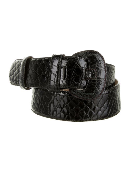 Saks Potts Embossed Waist Belt Black