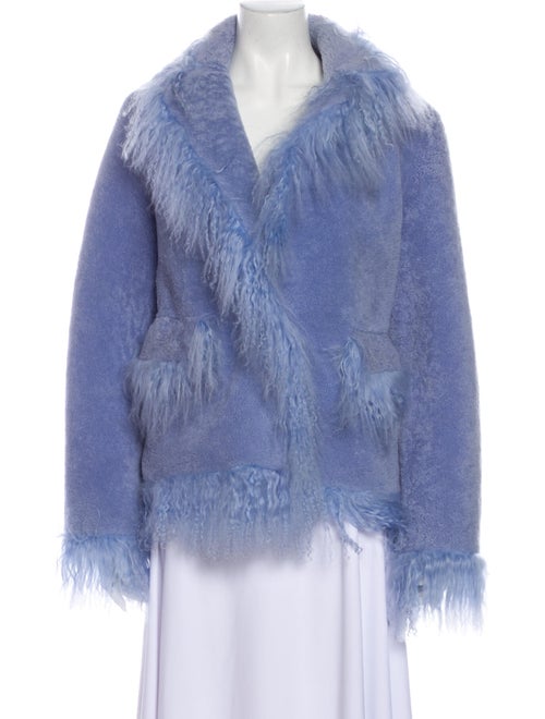Saks Potts Faux Fur Jacket Blue