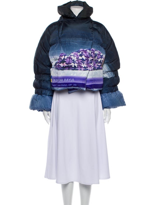 Saks Potts Printed Coat w/ Tags Purple