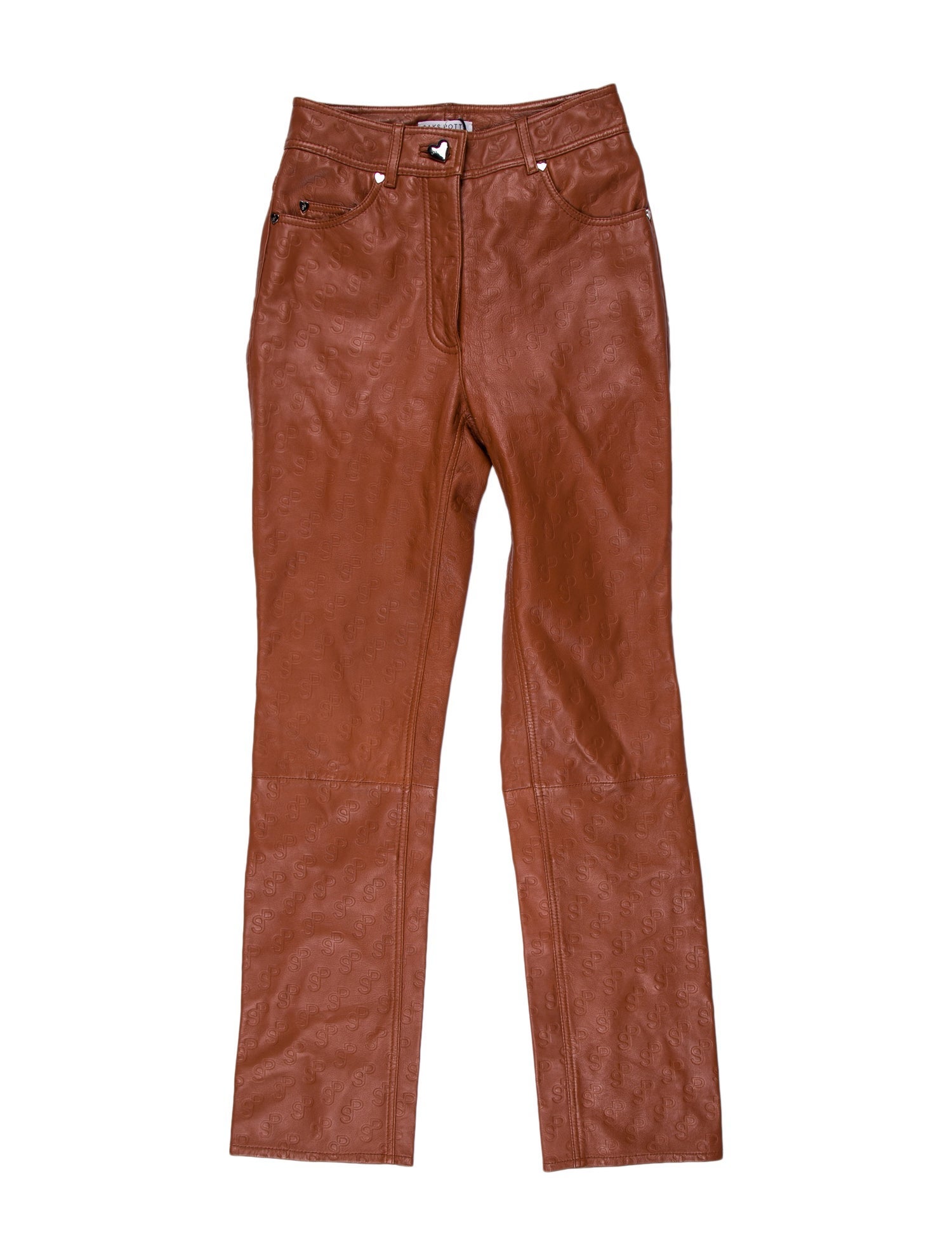 Saks Potts Lamb Leather Straight Leg Pants w/ Tags