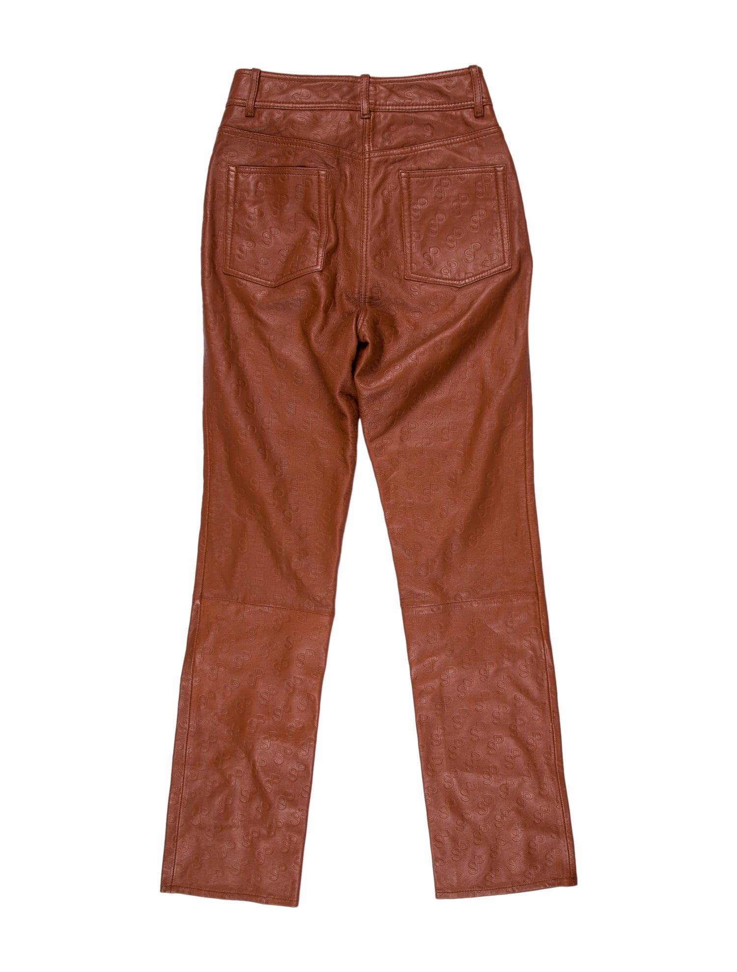 Saks Potts Lamb Leather Straight Leg Pants w/ Tags