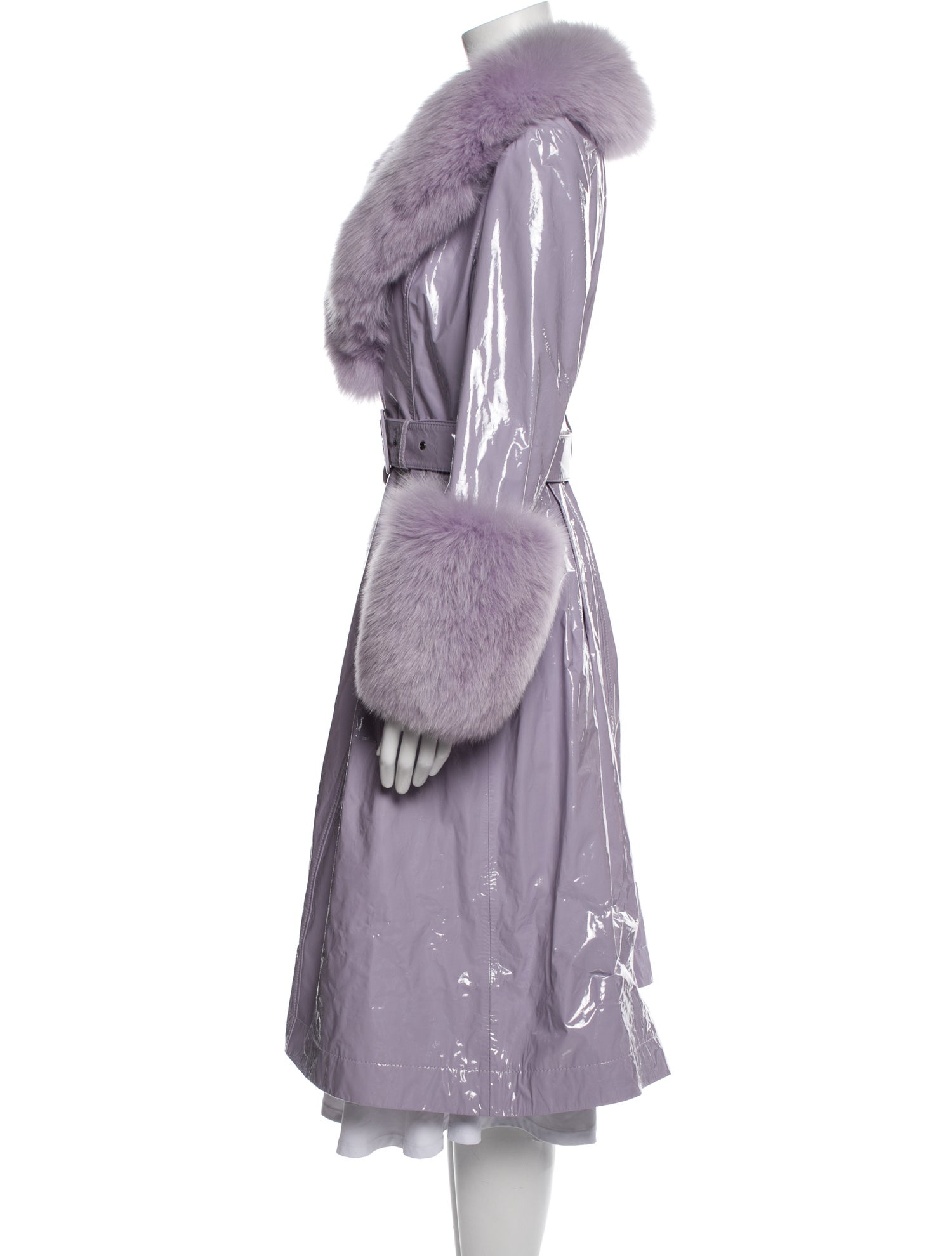 Saks Potts Leather Fur Coat