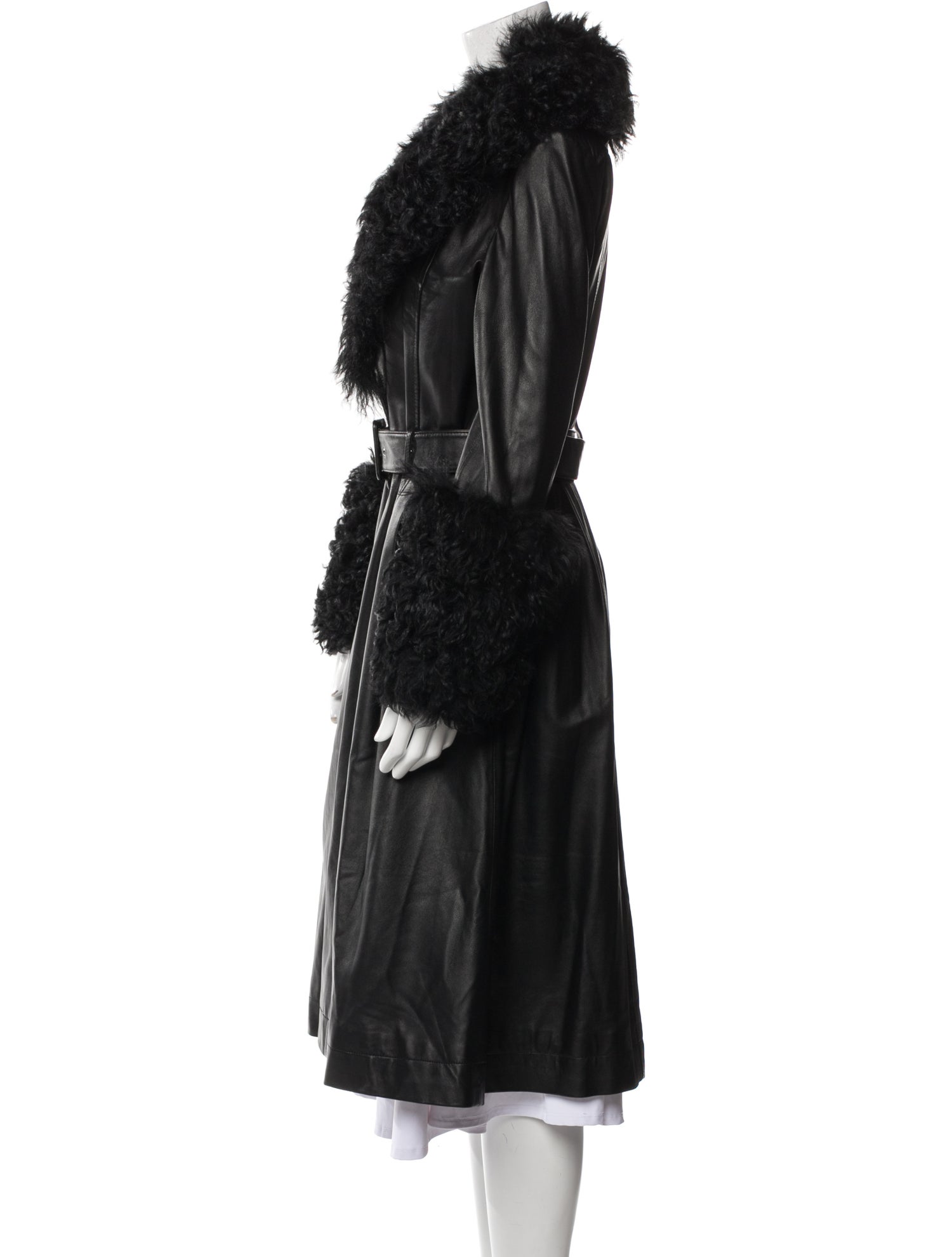Saks Potts Lamb Leather Fur Coat