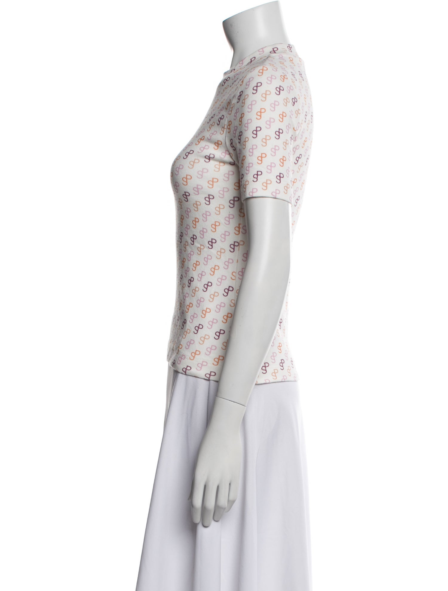 Saks Potts Printed Mock Neck T-Shirt