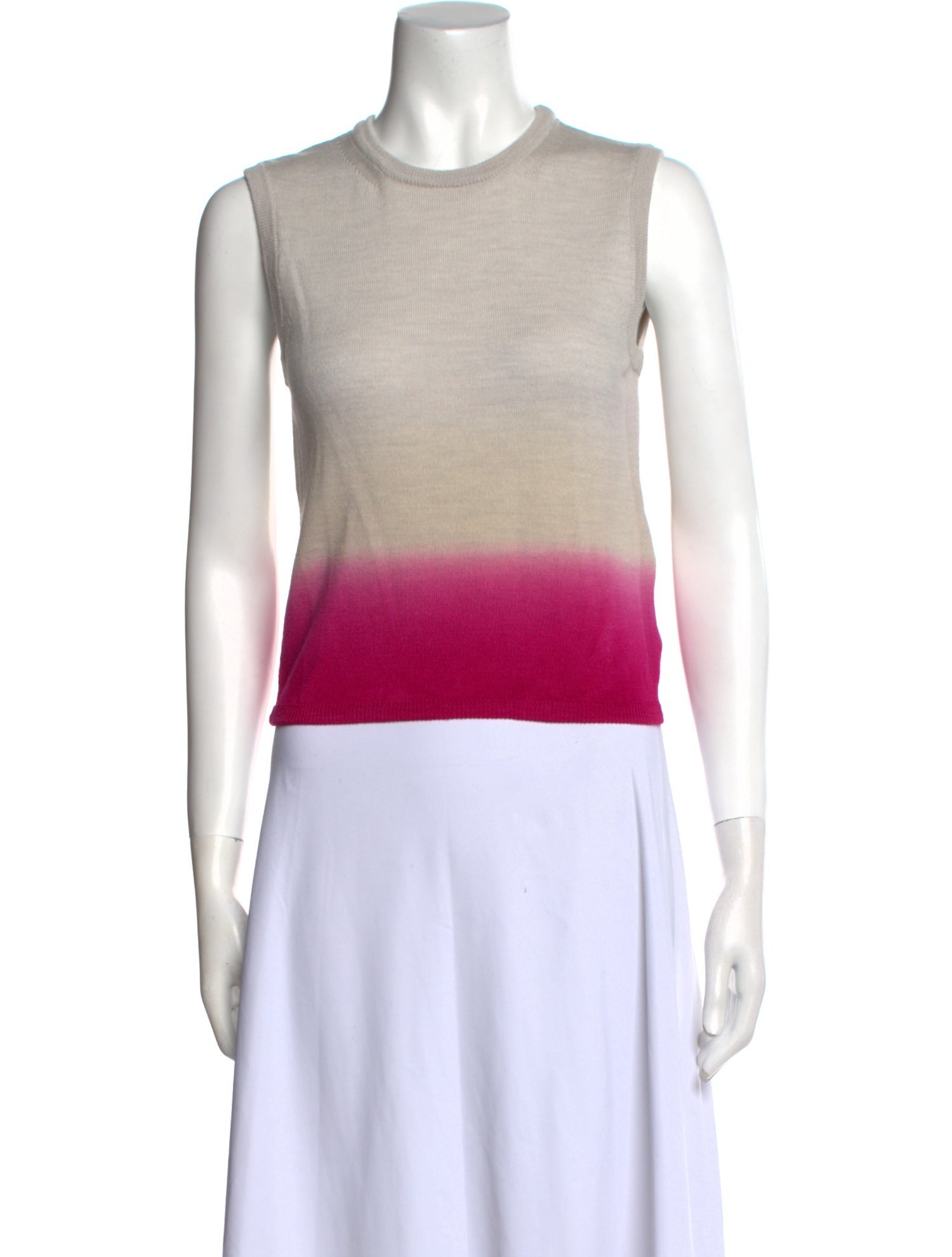 Saks Potts Merino Wool Colorblock Pattern Sweater