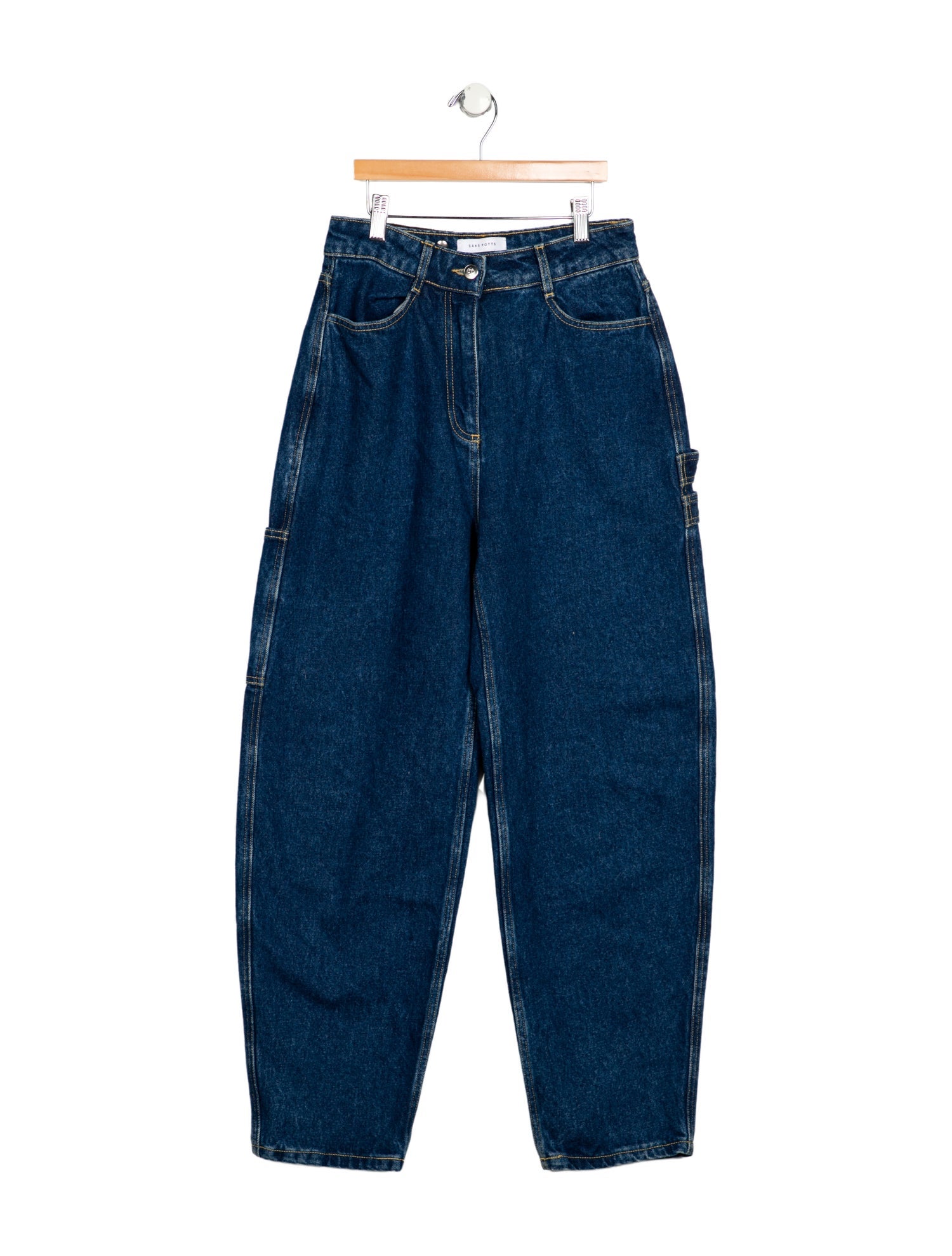 Saks Potts High-Rise Straight Leg Jeans