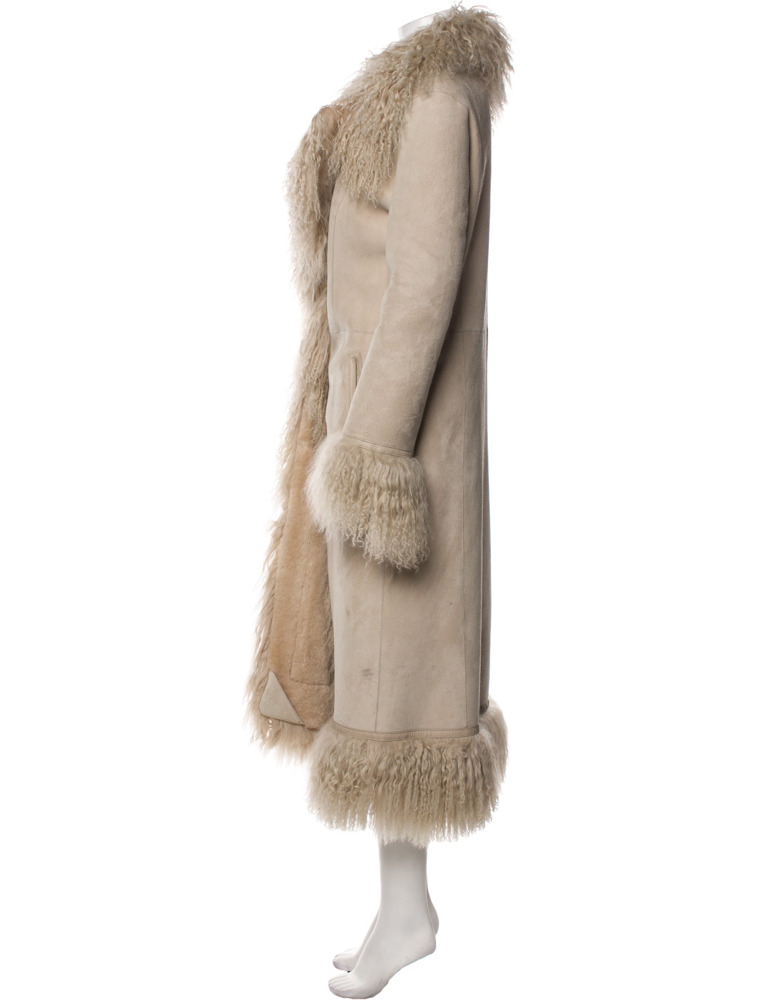 Saks Potts Shearling Fur Coat