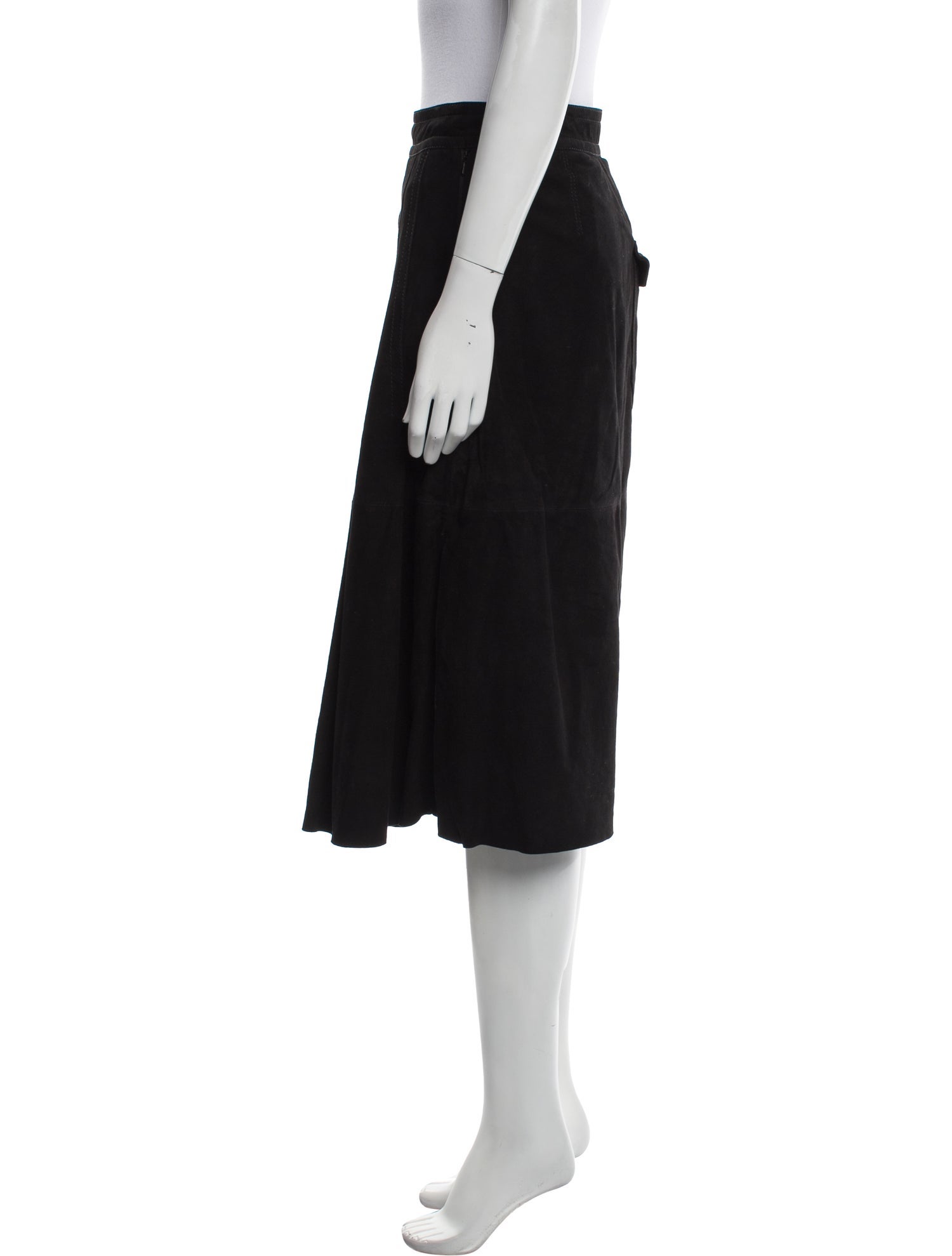 Saks Potts Leather Knee-Length Skirt