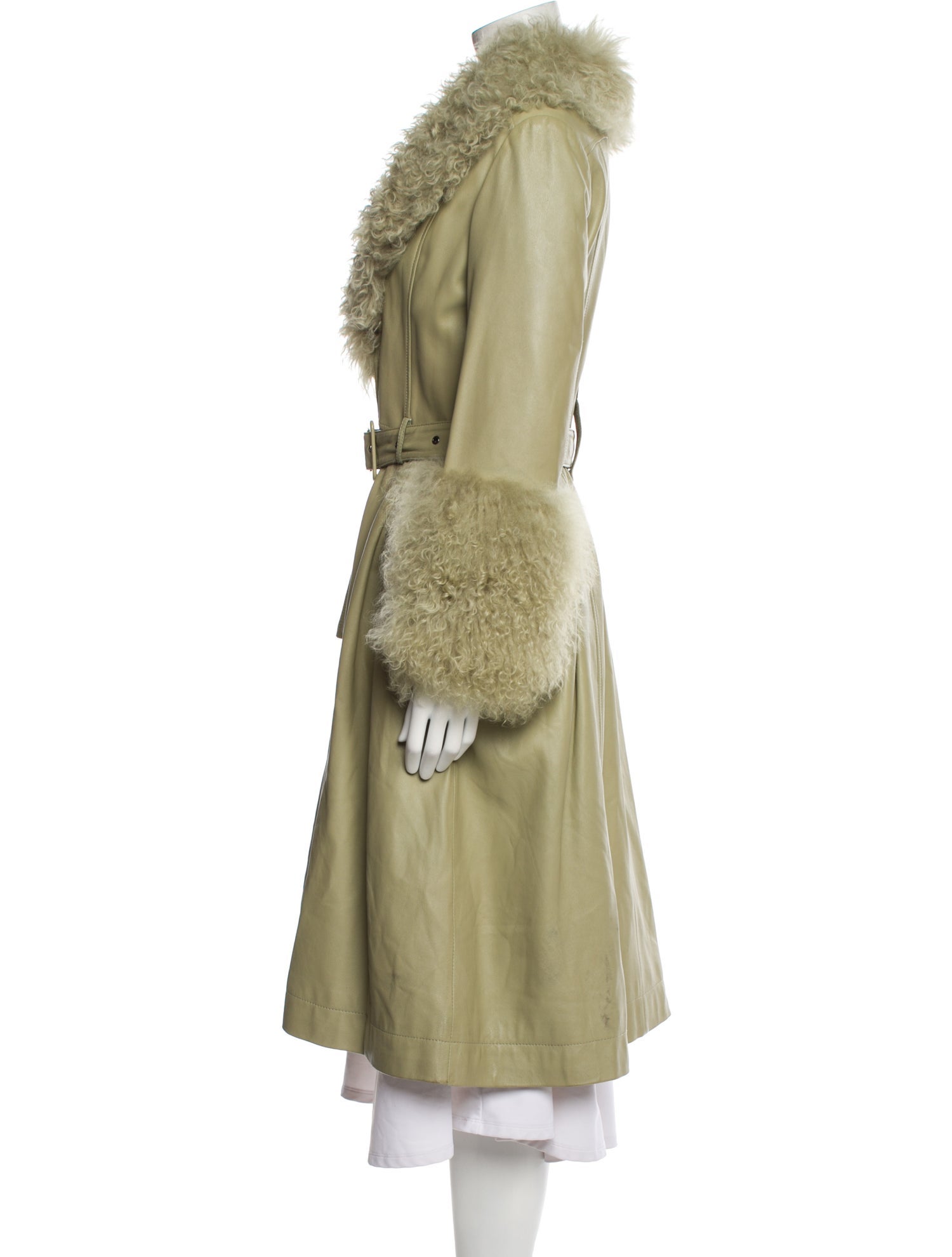 Saks Potts Leather Fur Coat