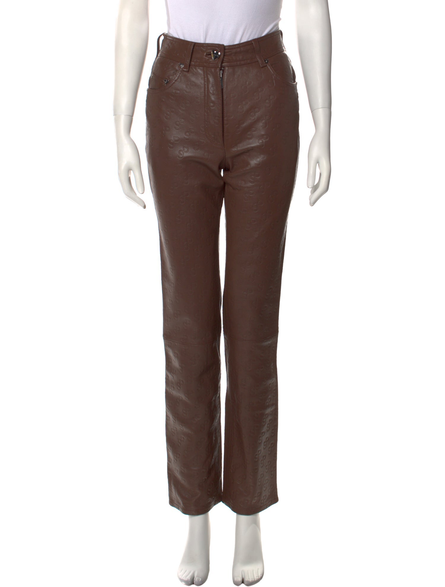 Saks Potts Leather Straight Leg Pants