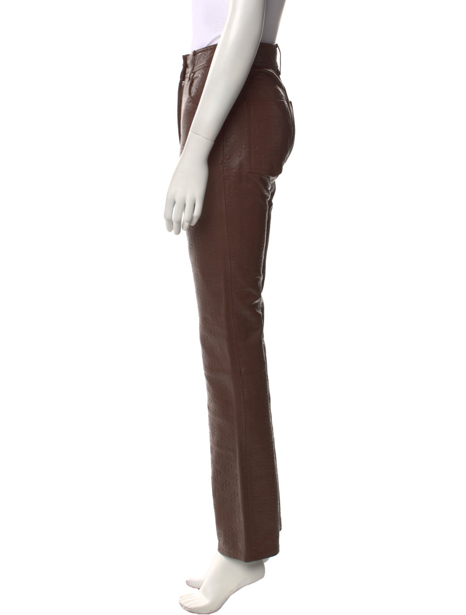 Saks Potts Leather Straight Leg Pants