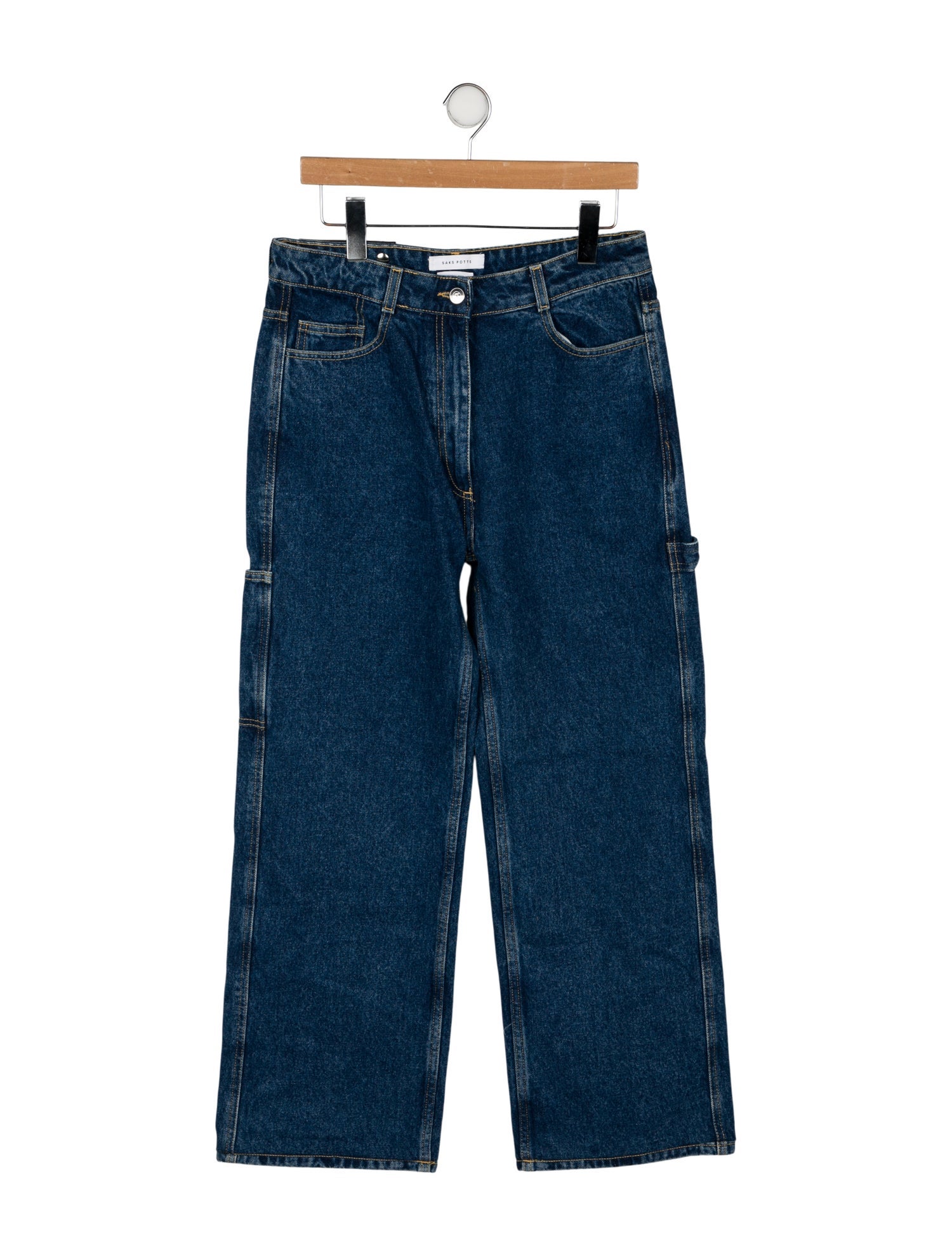 Saks Potts High-Rise Wide Leg Jeans