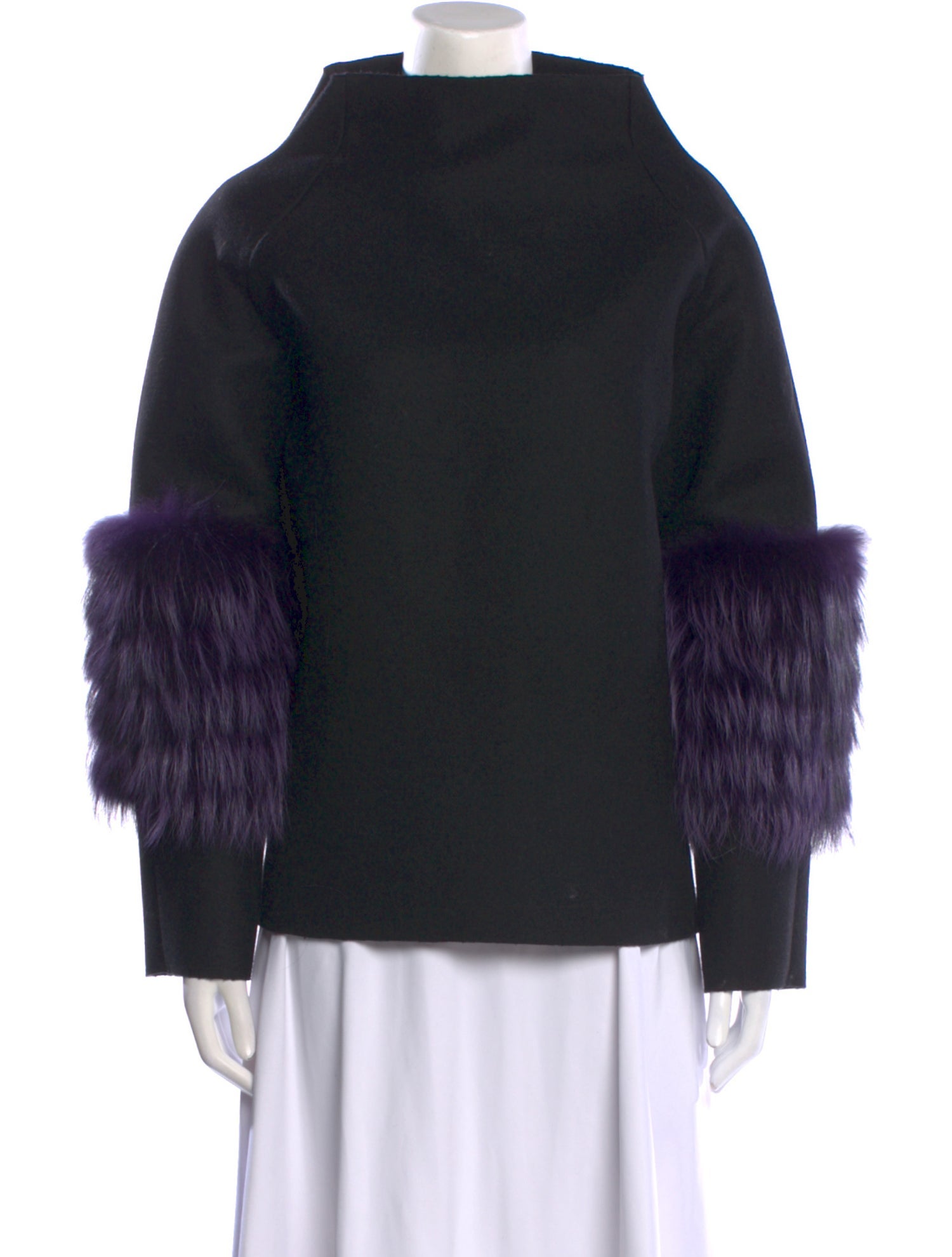 Saks Potts Wool Mock Neck Sweatshirt