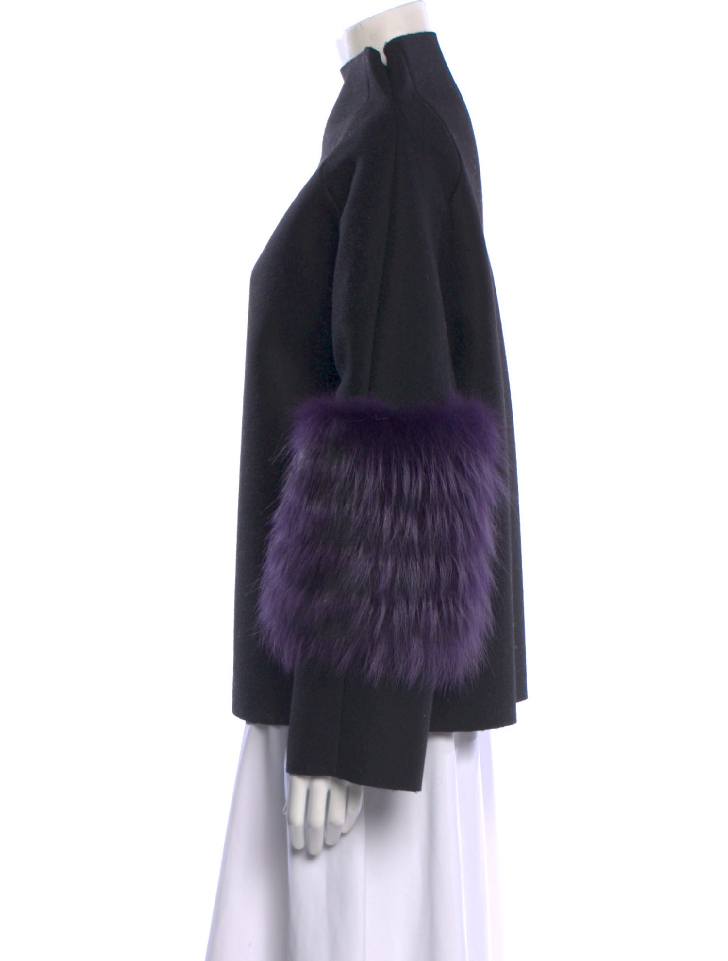 Saks Potts Wool Mock Neck Sweatshirt