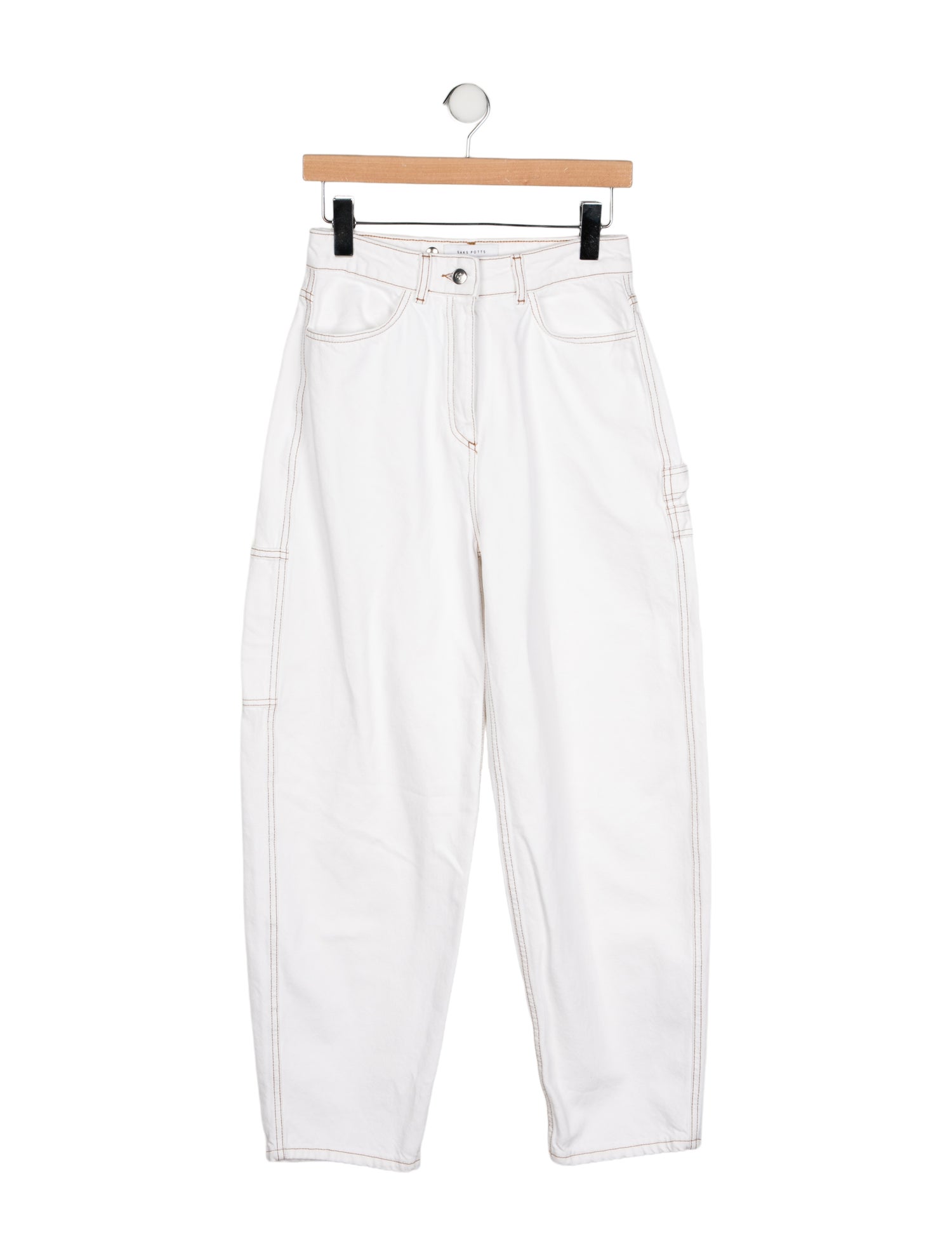 Saks Potts High-Rise Straight Leg Jeans